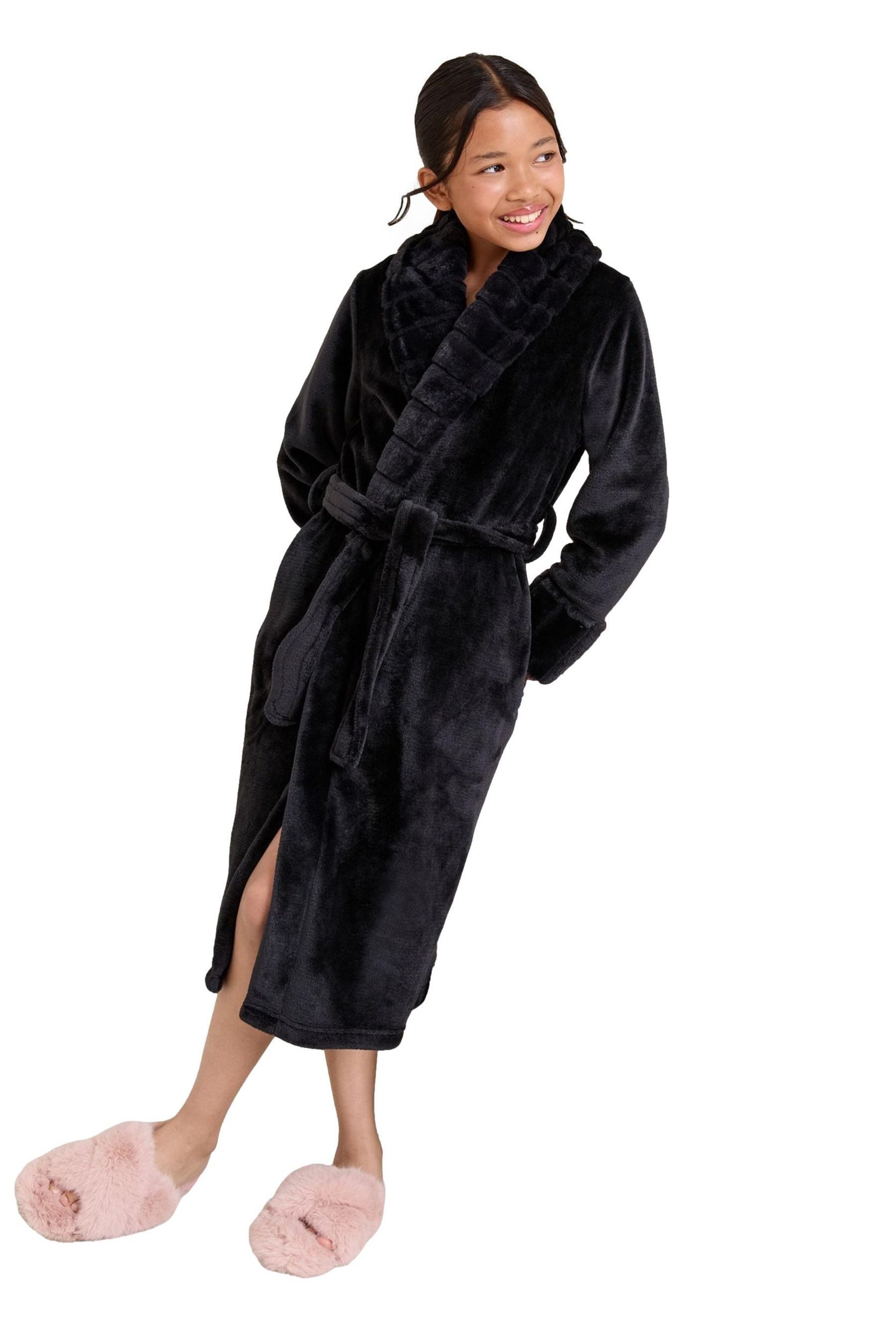 Kinderbademantel Lipsy weicher Morgenmantel mit Schalkragen