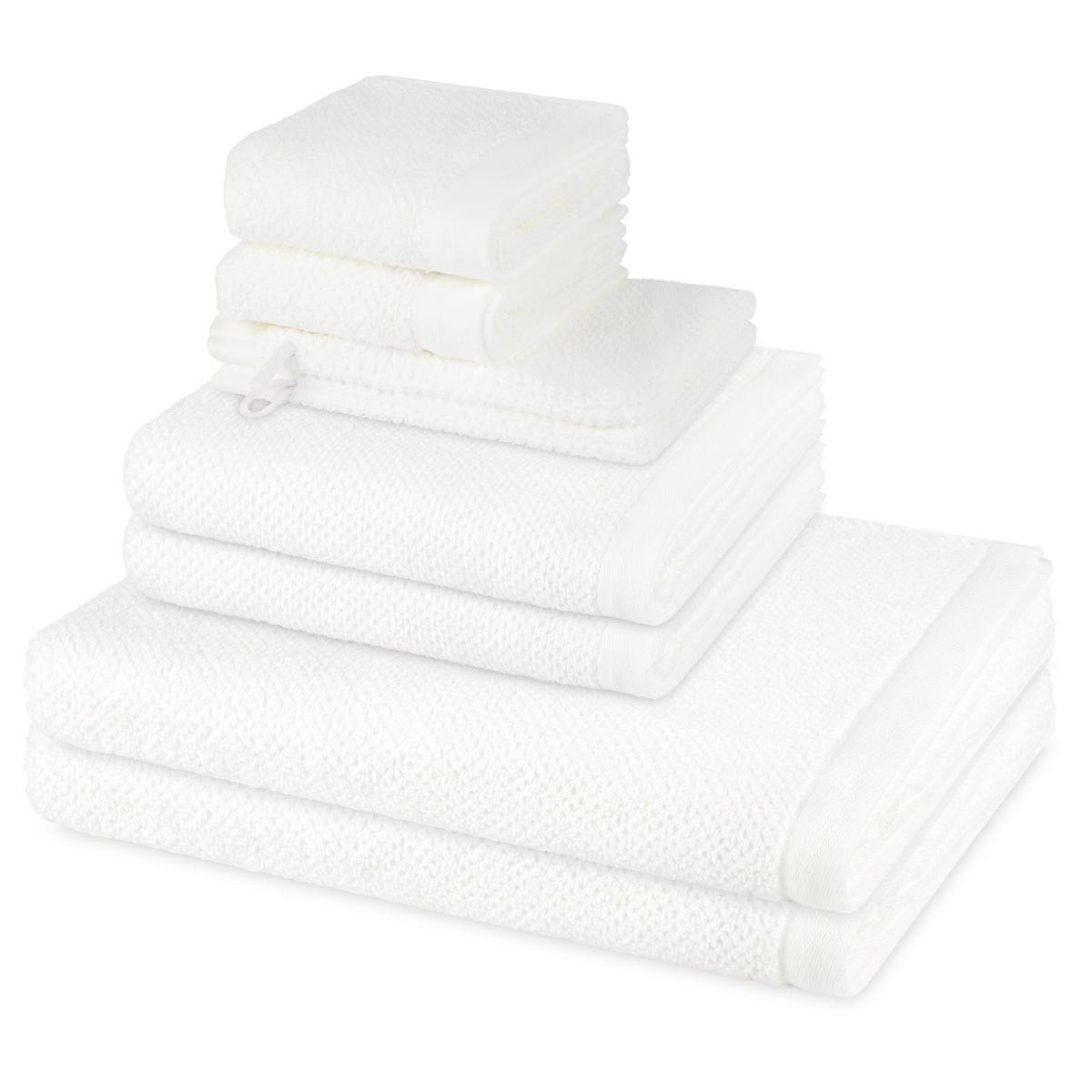 Möve Handtuch Set Bliss, Walkfrottee (Spar-Set, 8-St), 2 X Wasch- 2 X Gäste- 2 X Dusch- 2 X Handtuch im Set - Baumwolle