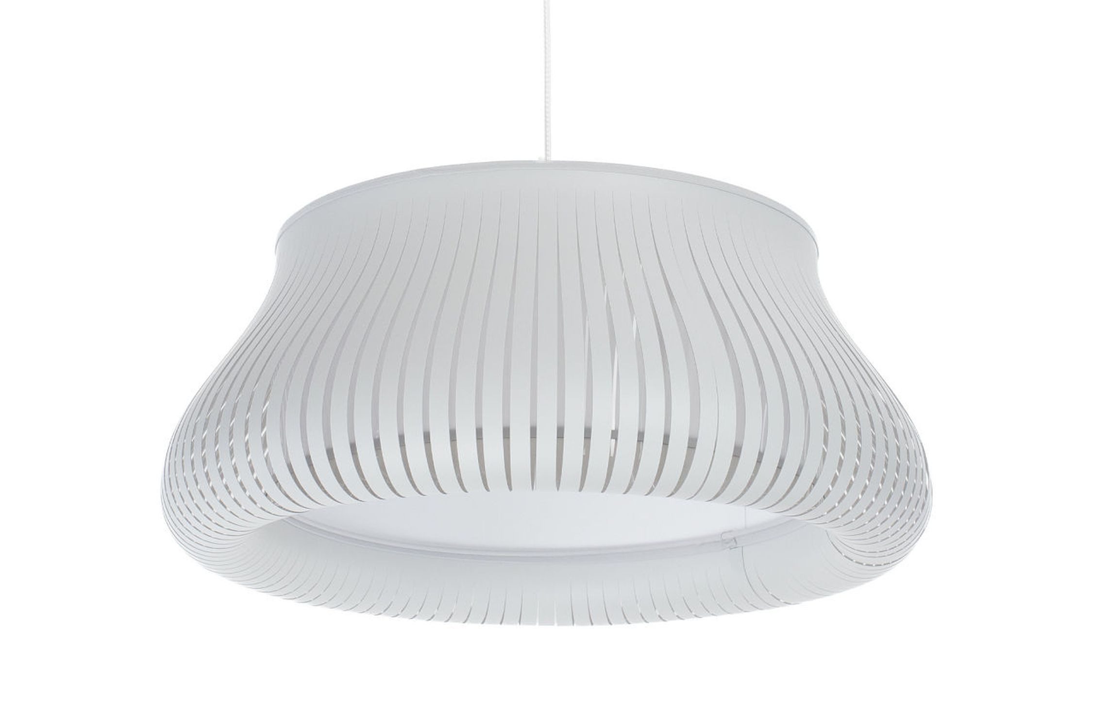 Licht-Erlebnisse Pendelleuchte DAMEL, ohne Leuchtmittel, E27 D: 30 cm rund H: max. 82 cm Weiß Modern