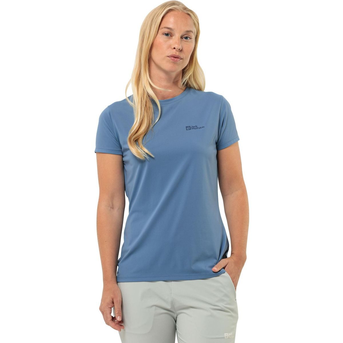 Jack Wolfskin Kurzarmshirt Prelight Trail T W leichtes T-Shirt für schnelle Sommerwanderungen.