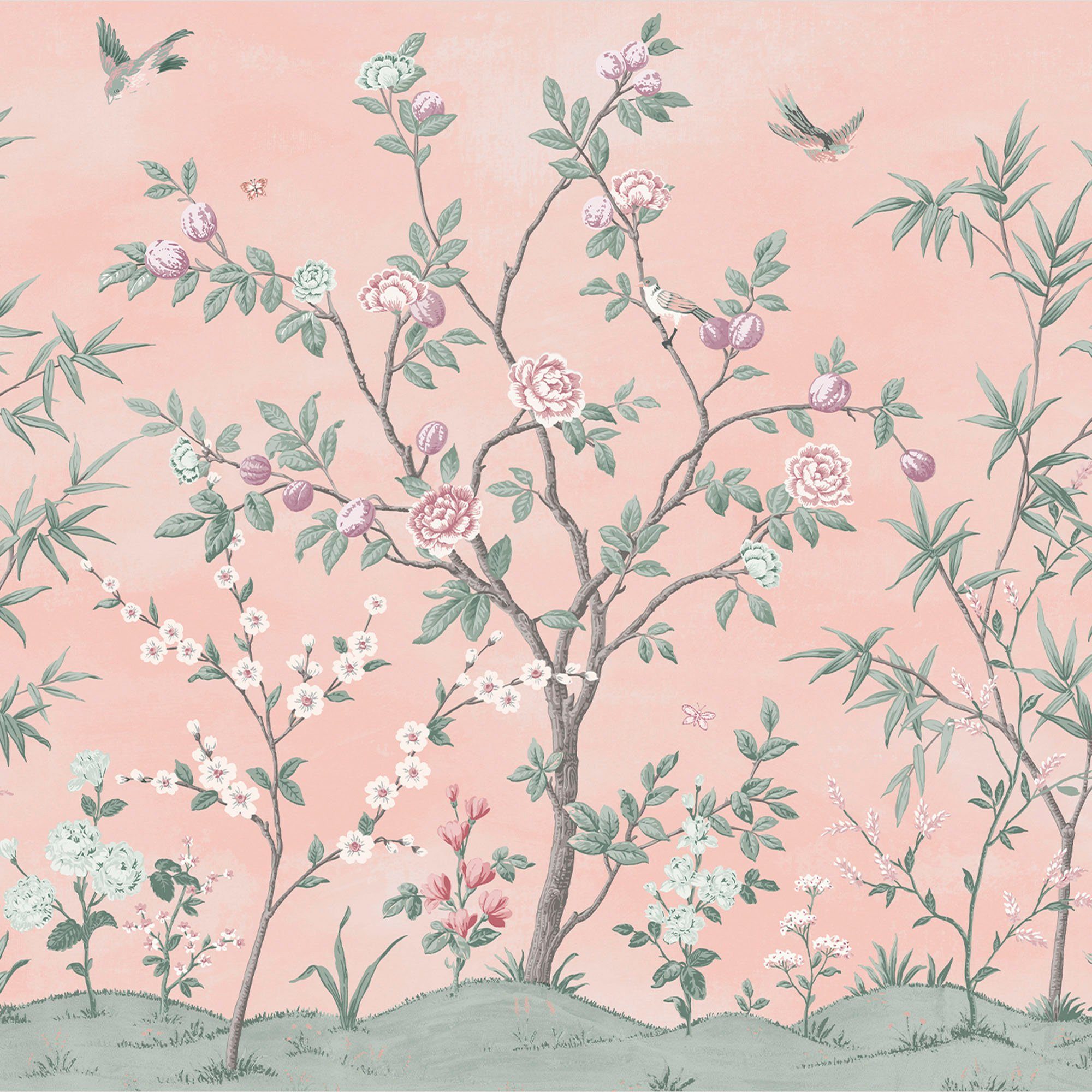 LAURA ASHLEY Vliestapete Eglantine - Fototapete, FSC® zertifiziert, mit lebhaftem Druck, 2,8 Meter Länge