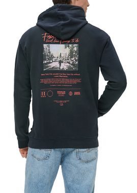 QS Sweatshirt Hoodie mit Rückenprint