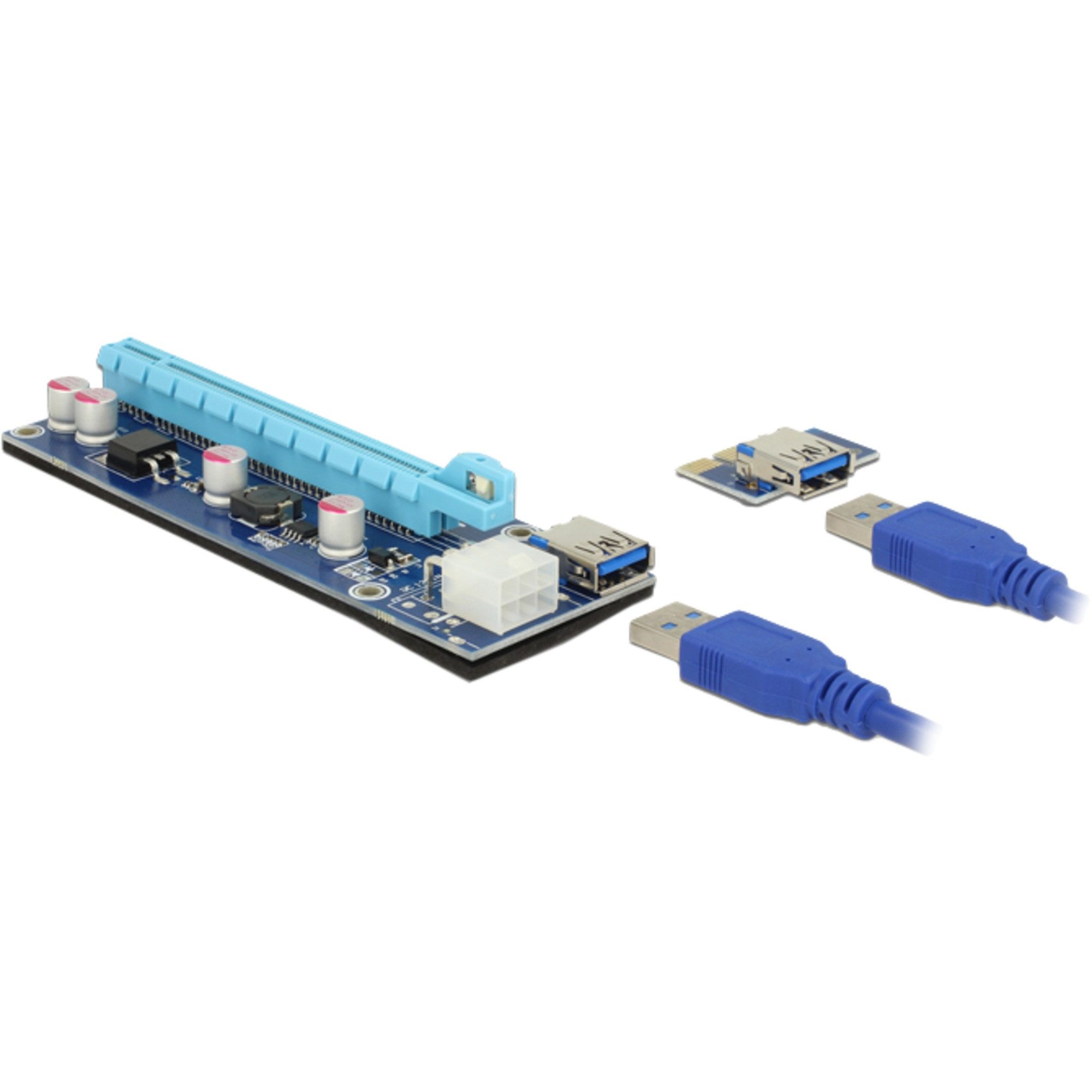 DeLOCK Riser Card PCI x1 > x16 USB Kabel Computer-Adapter