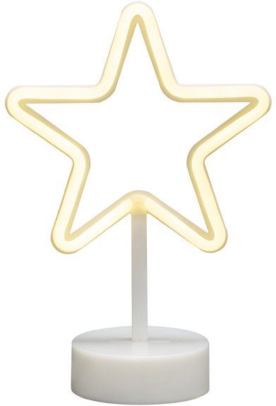 KONSTSMIDE LED Stern Weihnachtsstern, 78 Timer, LED 6h weiße warm Weihnachtsdeko, integriert, mit fest Dioden Stern, Schlauchsilhouette Warmweiß
