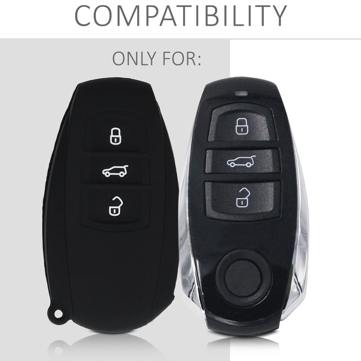 Autoschlüssel kwmobile Schlüsseltasche Silikon Schlüsselhülle Hülle Cover VW, Case Schlüssel für