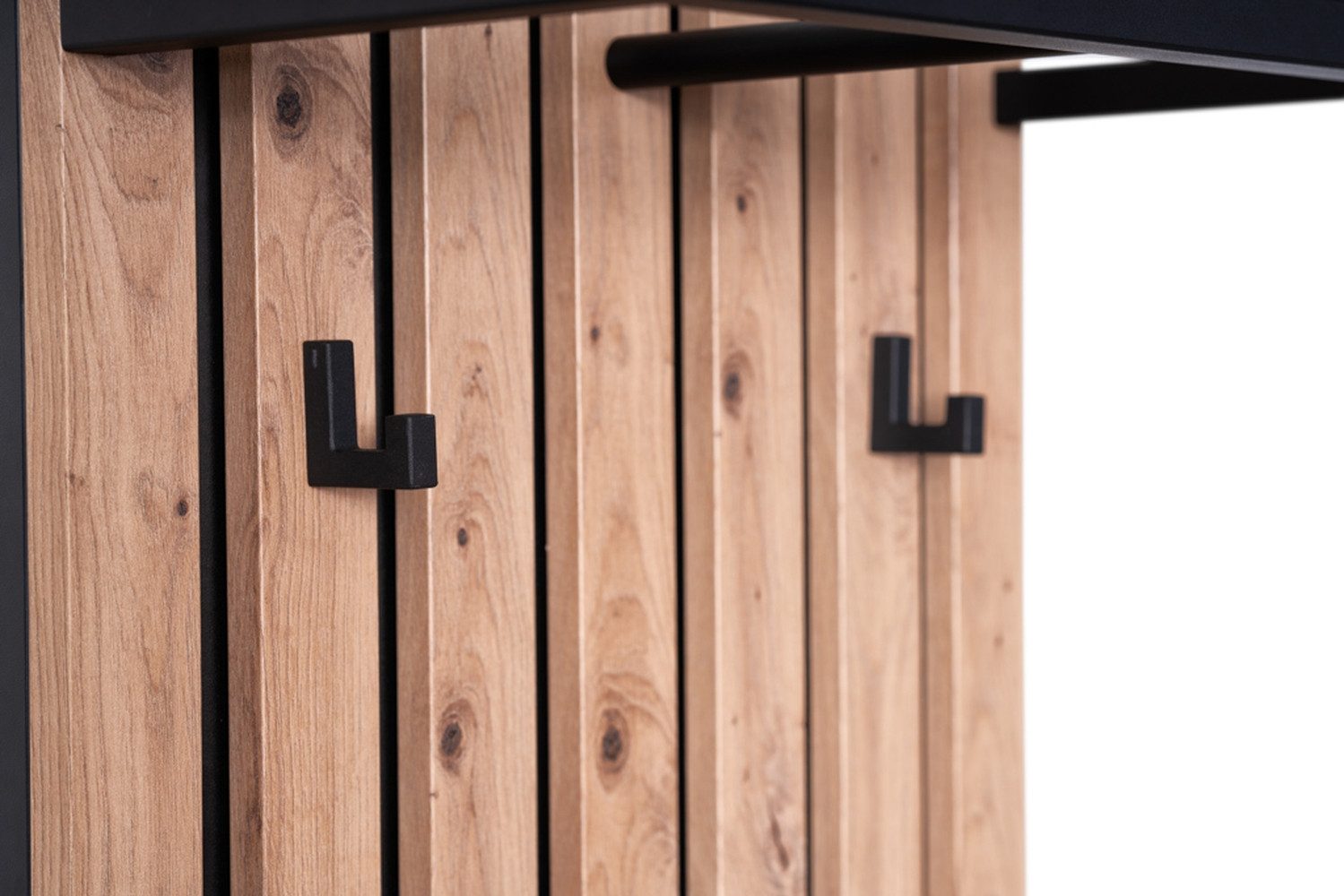 freiraum Wandgarderobe Wandgarderobe Tip 3, in braun/schwarz - 45x90x23 (BxHxT)