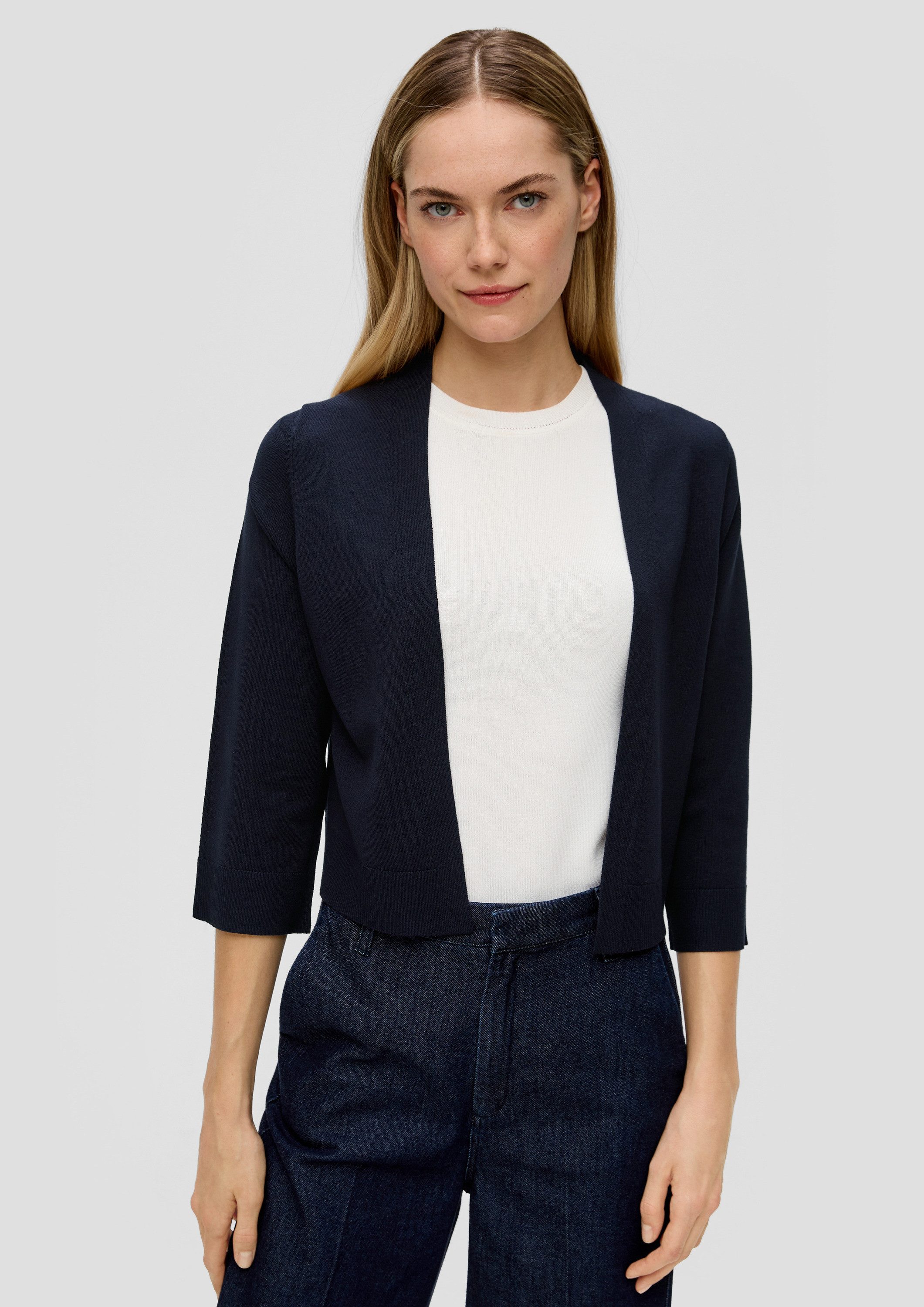 s.Oliver Cardigan Strickjacke Kurze Strickjacke mit 3/4-Ärmel günstig online kaufen