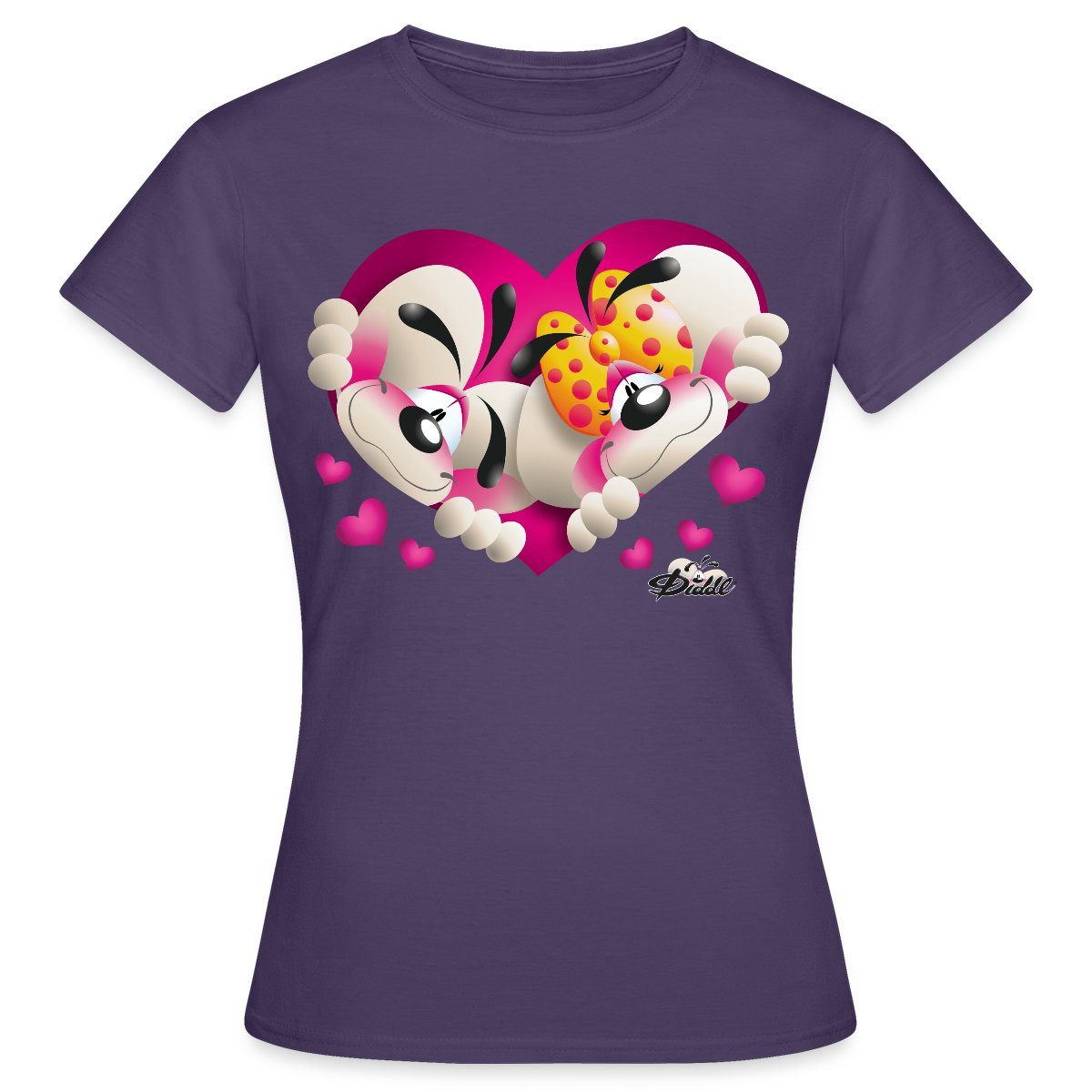 Spreadshirt T-Shirt Diddl Und Diddlina Verliebt günstig online kaufen