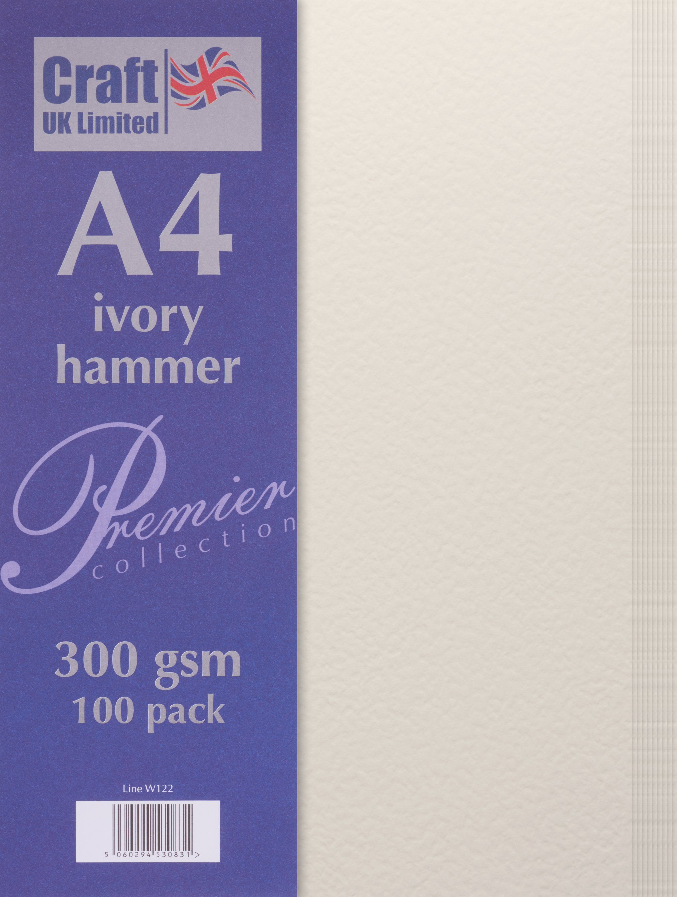Craft UK Limited Bastelkartonpapier Karton gehämmert, DIN A4