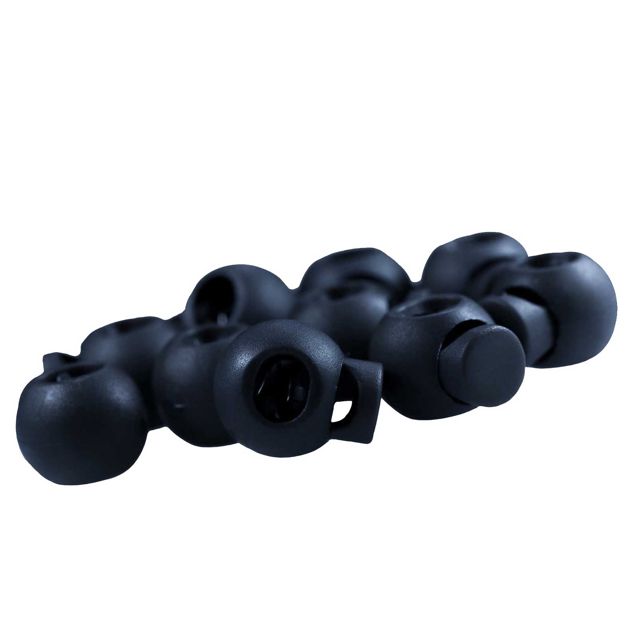 maDDma 10 Einloch-Kordelstopper rund 15x19mm, Durchzug 4x5,5mm Gurtstecker