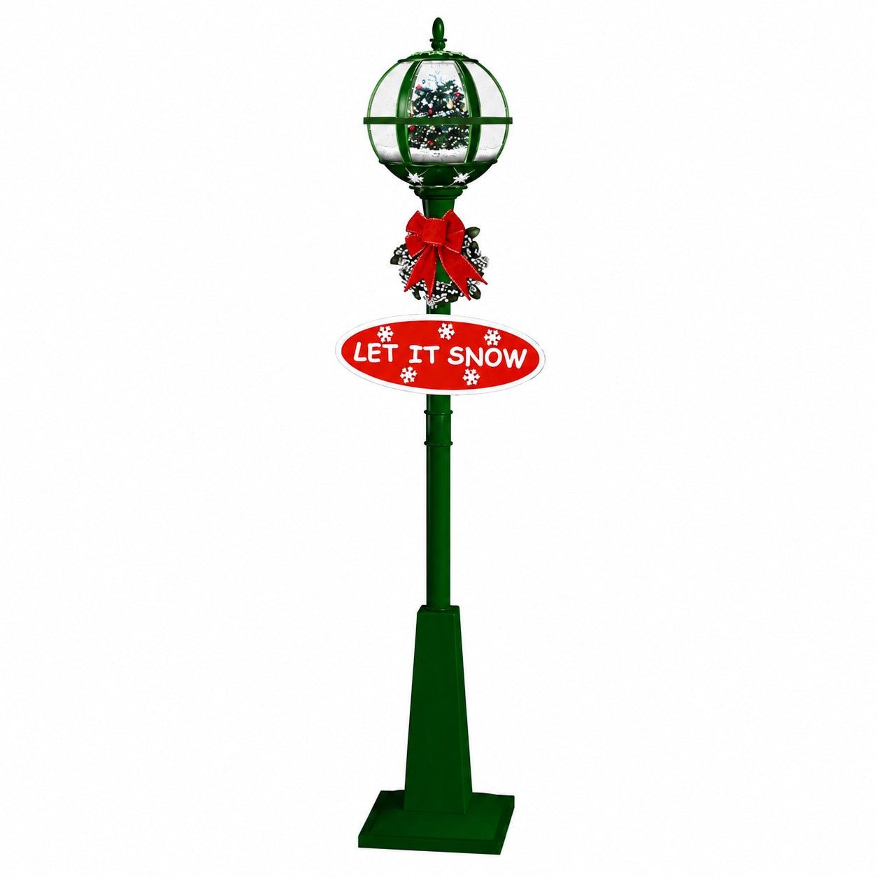 foolonli LED Laterne Schneiende Stand LED Laterne 175cm Tanne Grün Rund Weihnachtsdeko