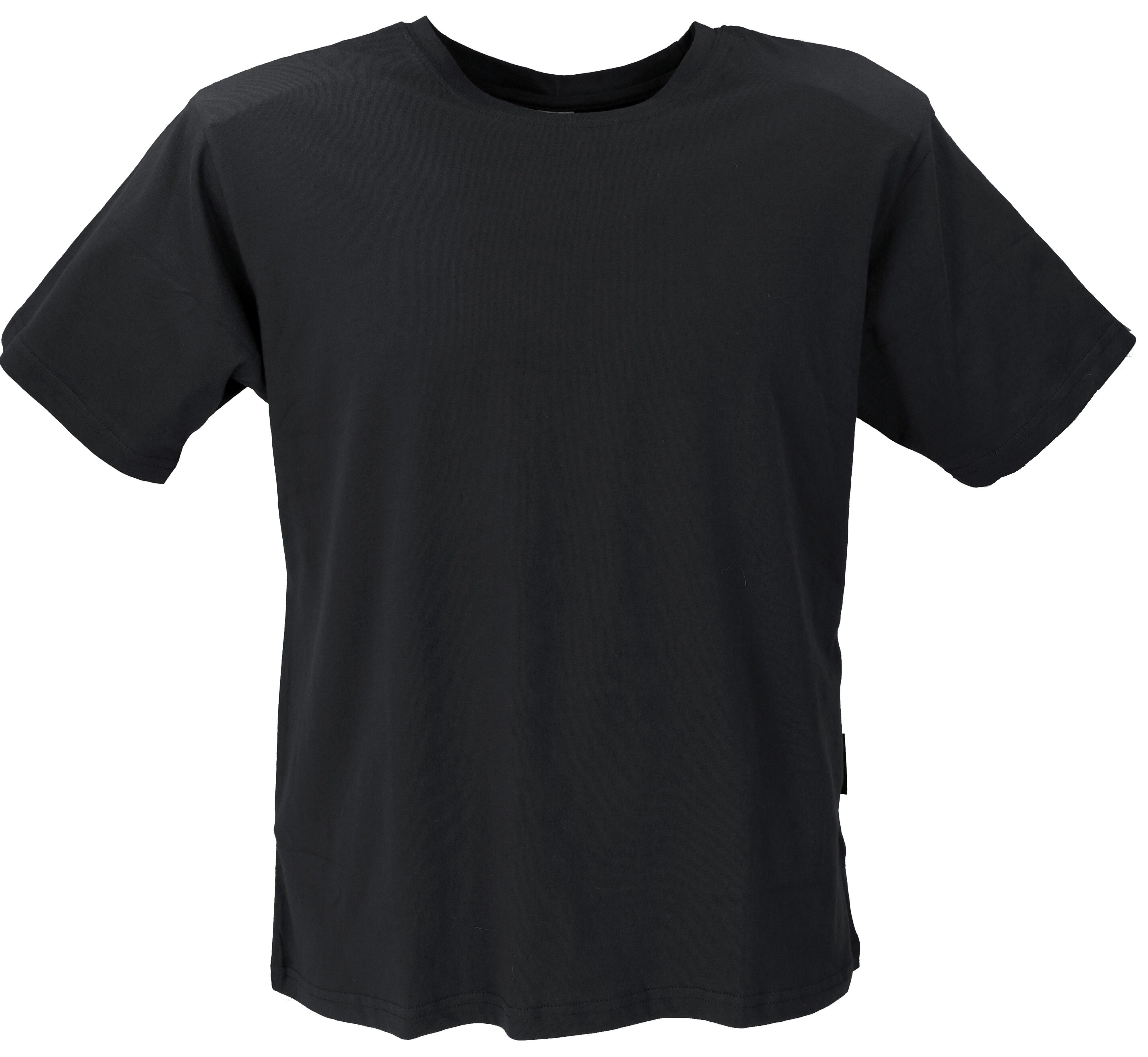 Guru-Shop T-Shirt Bio Baumwolle T-Shirt, Yoga Print - schwarz alternative Bekleidung