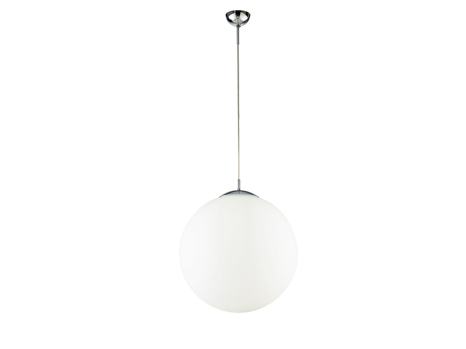 ECO-LIGHT LED Pendelleuchte, Dimmfunktion, LED wechselbar, Warmweiß, große Glas-kugel für über-n Esstisch & Treppenhaus hängend Weiß Ø 45cm