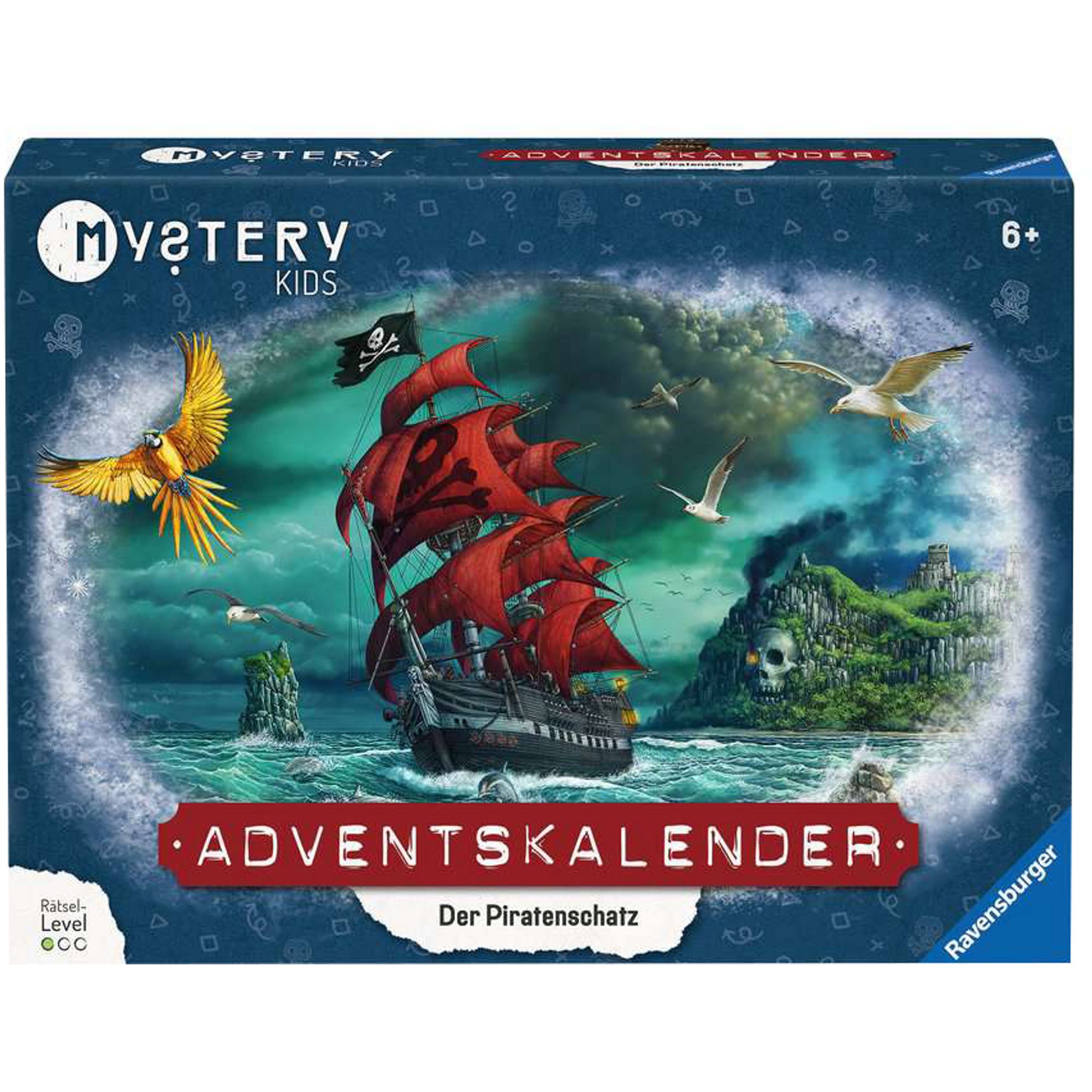 Ravensburger Spiel Ravensburger Mystery kids Adventskalender "Der Piratenschatz", Denkspiel
