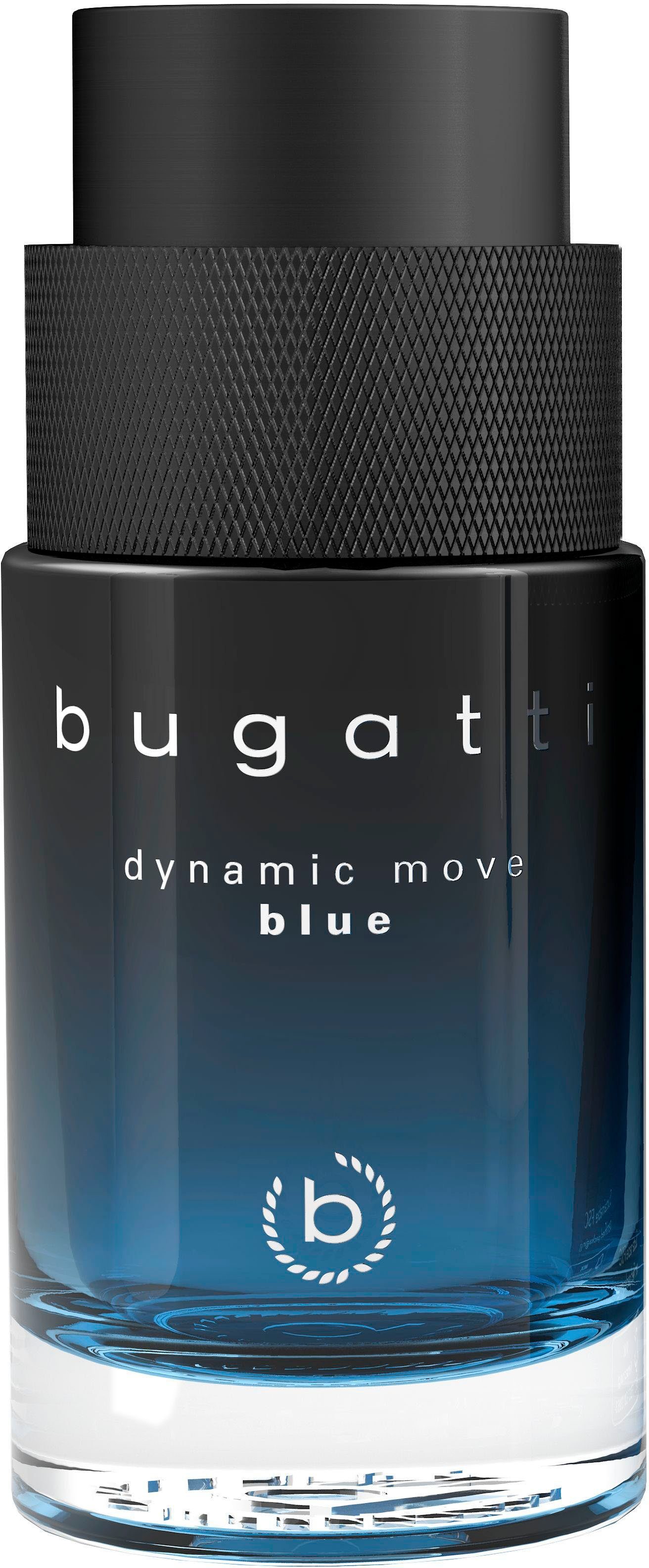 bugatti Eau de Toilette Dynamic Move Blue EdT 100ml, Zitrischer Herrenduft mit Muskatnuss, aquatischer Note und Amber.