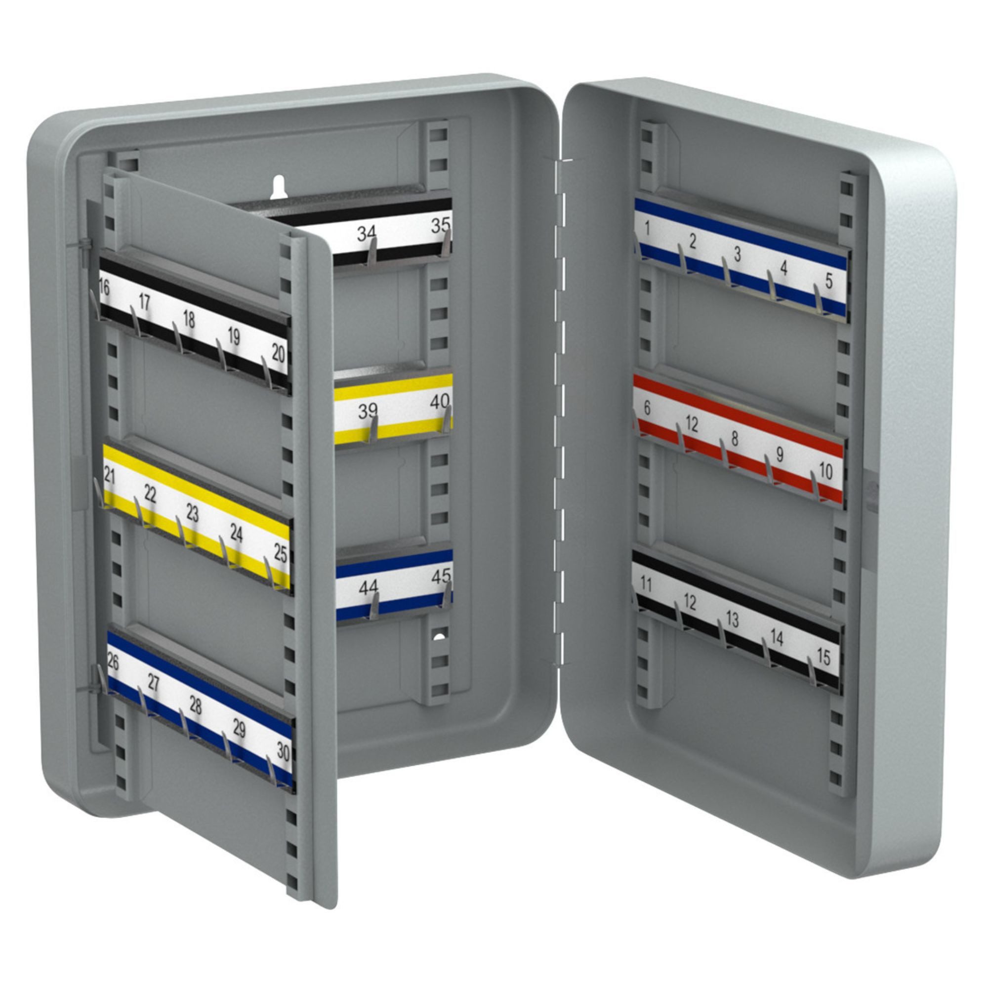 BASI Schlüsselkasten Schlüsselschrank (Packung, 45 St), 45 Haken, abschließbar, inkl. 2 Schlüssel, H30 x B24 x T7,5 cm