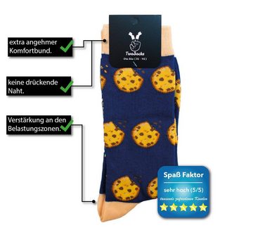 TwoSocks Freizeitsocken Cookie Socken lustige Socken Herren & Damen, Einheitsgröße