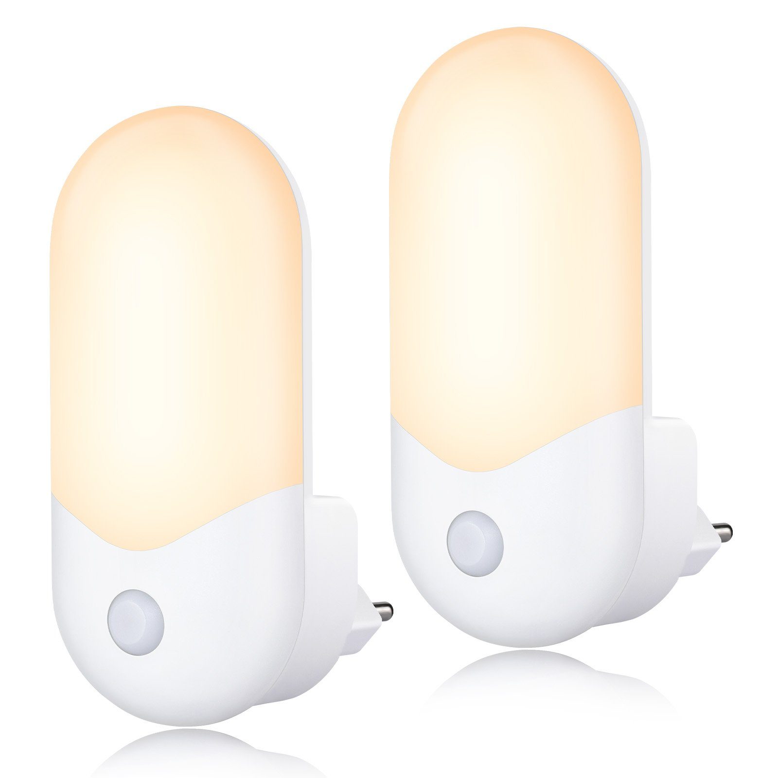 4x Schmetterling Nachtlicht Steckdose - LED Wandleuchte Mit Dämmerungssensor Für Kinderzimmer & Flur