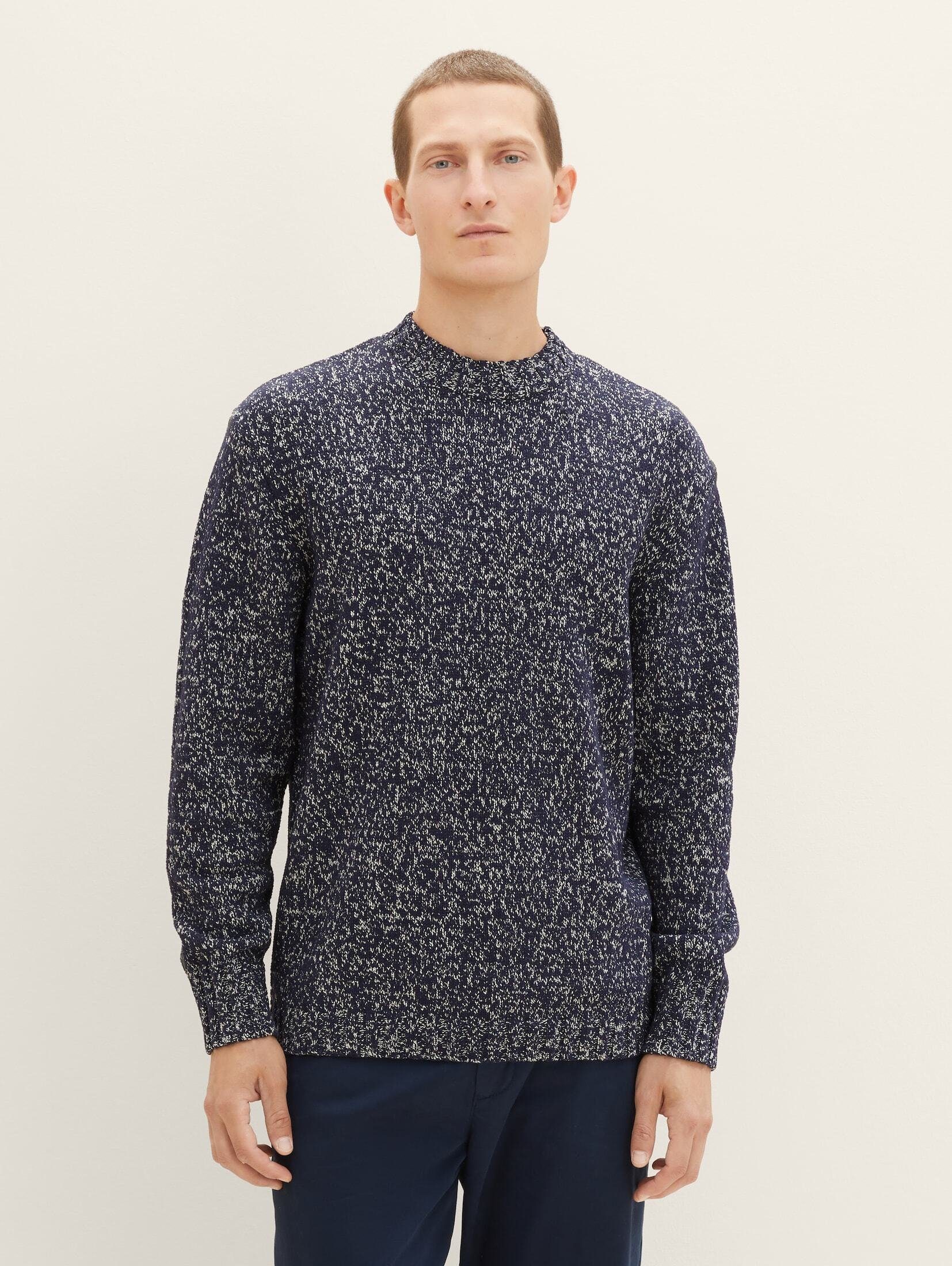 TOM TAILOR Strickpullover Mehrfarbiger Pullover sky captain fancy structure | Sweatshirts