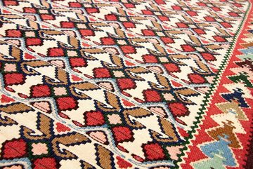 Wollteppich Kelim Teppich handgewebt mehrfarbig, morgenland, rechteckig, Höhe: 5 mm, Kurzflor