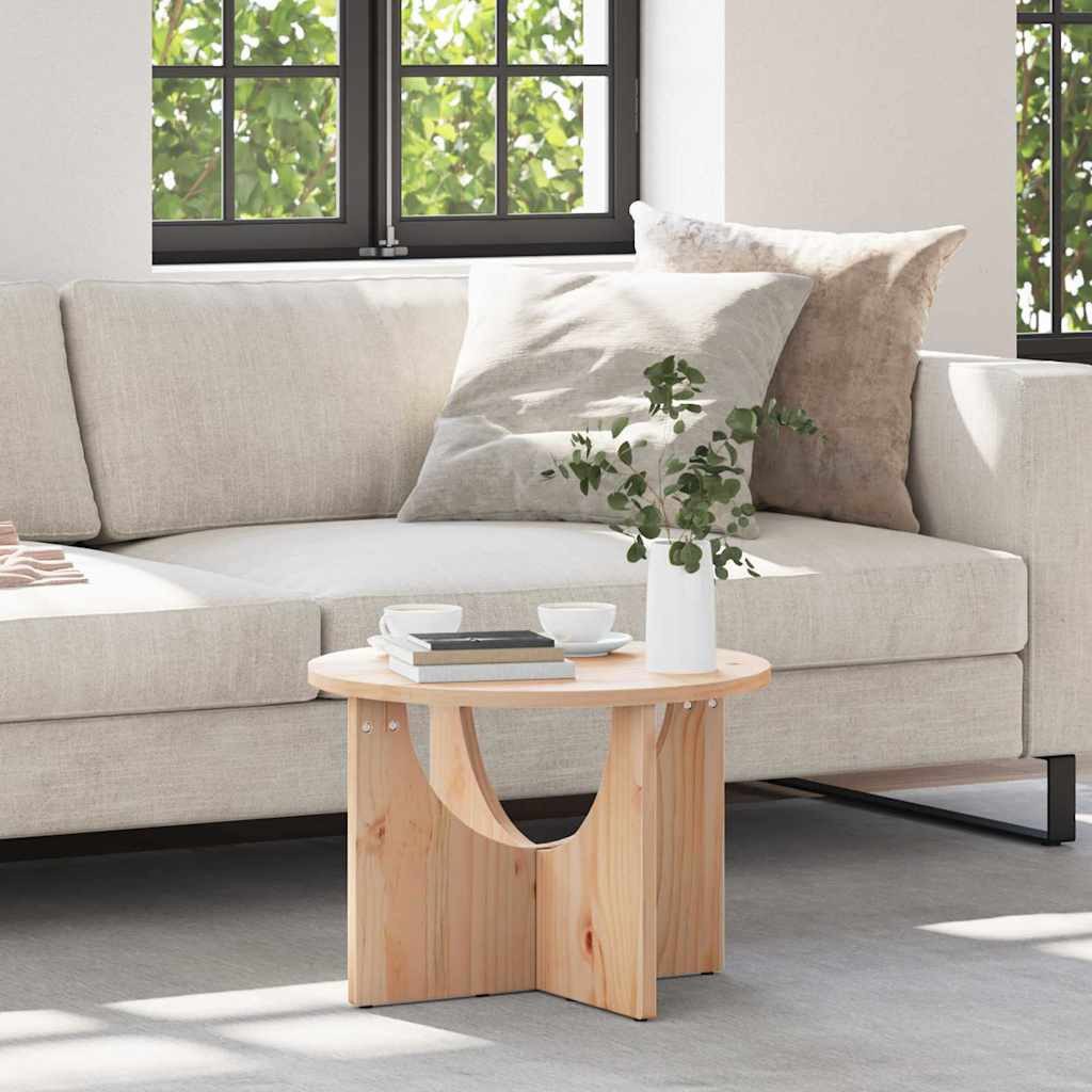 vidaXL Couchtisch Couchtisch Natur 50 x 50 x 35 cm Massivholz Kiefer (1-St)