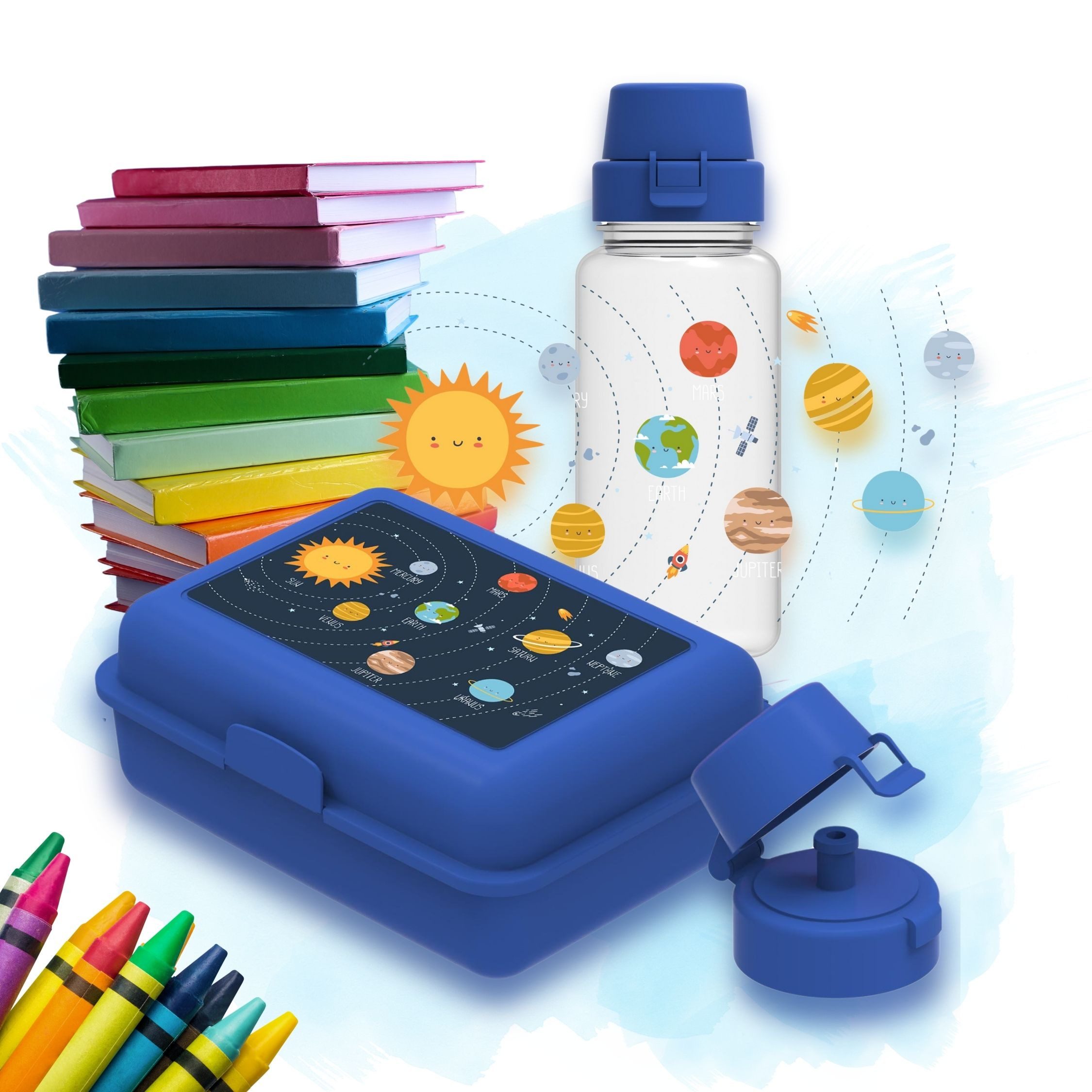 elasto Thermoflasche Schulset für Mädchen & Jungs Brotdose & Trinkflasche für Kinder