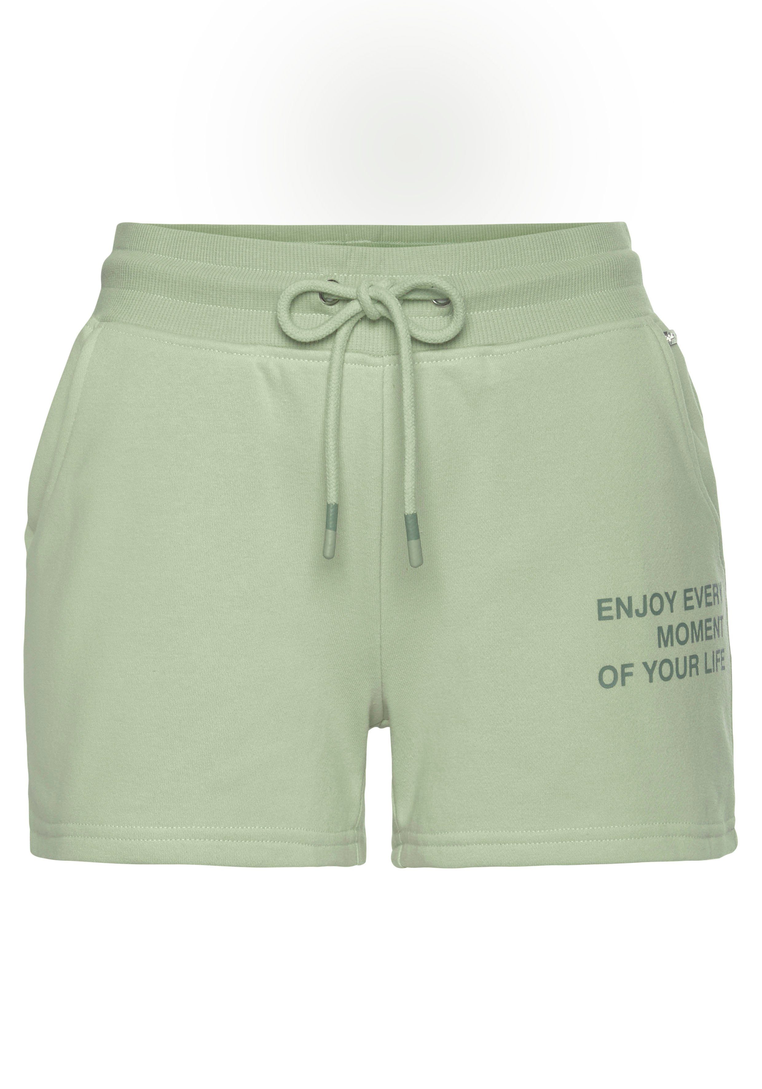 Druck, Statement Loungeanzug Sweatshorts mit jade Buffalo