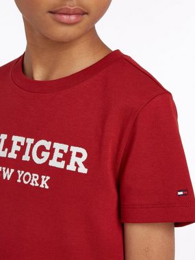 Tommy Hilfiger T-Shirt HILFIGER LOGO TEE S/S mit Hilfiger Statement Print