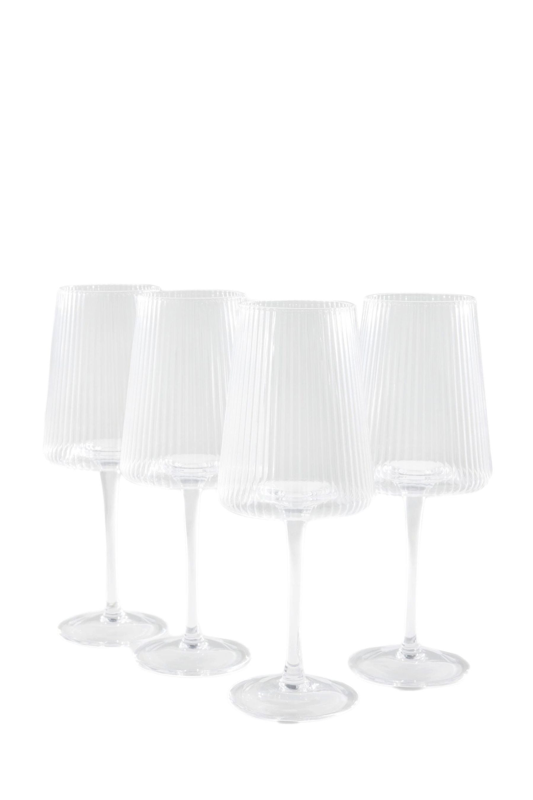 Next Weinglas Hollis Eckige Weingläser, 4er-Set, 4-tlg., Glas