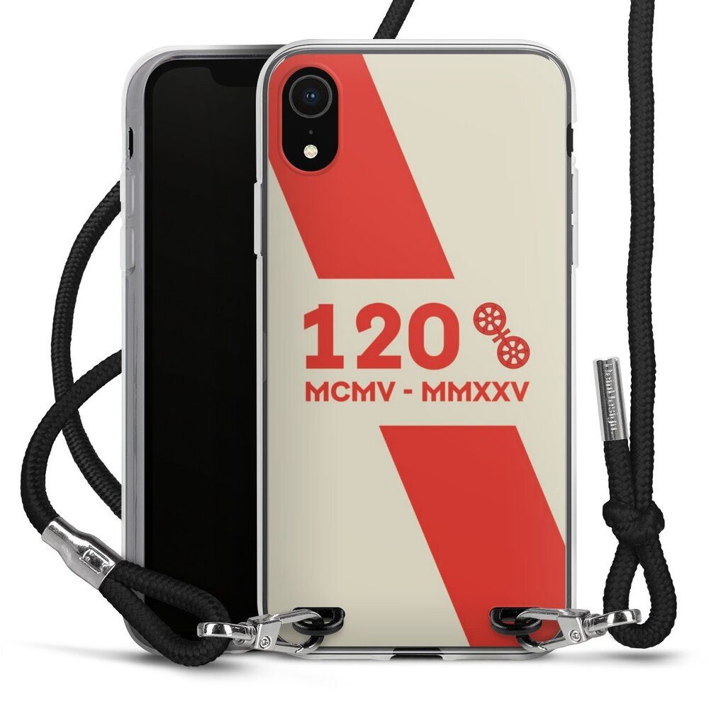 DeinDesign Handyhülle 1. FSV Mainz 05 E.V. 120 Jahre Bundesliga, Apple iPhone Xr Handykette Hülle mit Band Case zum Umhängen