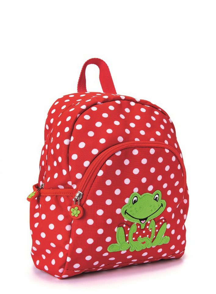 COPPENRATH DIE SPIEGELBURG Kinderrucksack Rucksack Kleine Freunde FROSCH "Wenn ich mal groß bin...", mit Brustgurt, Applikation & Stickereien