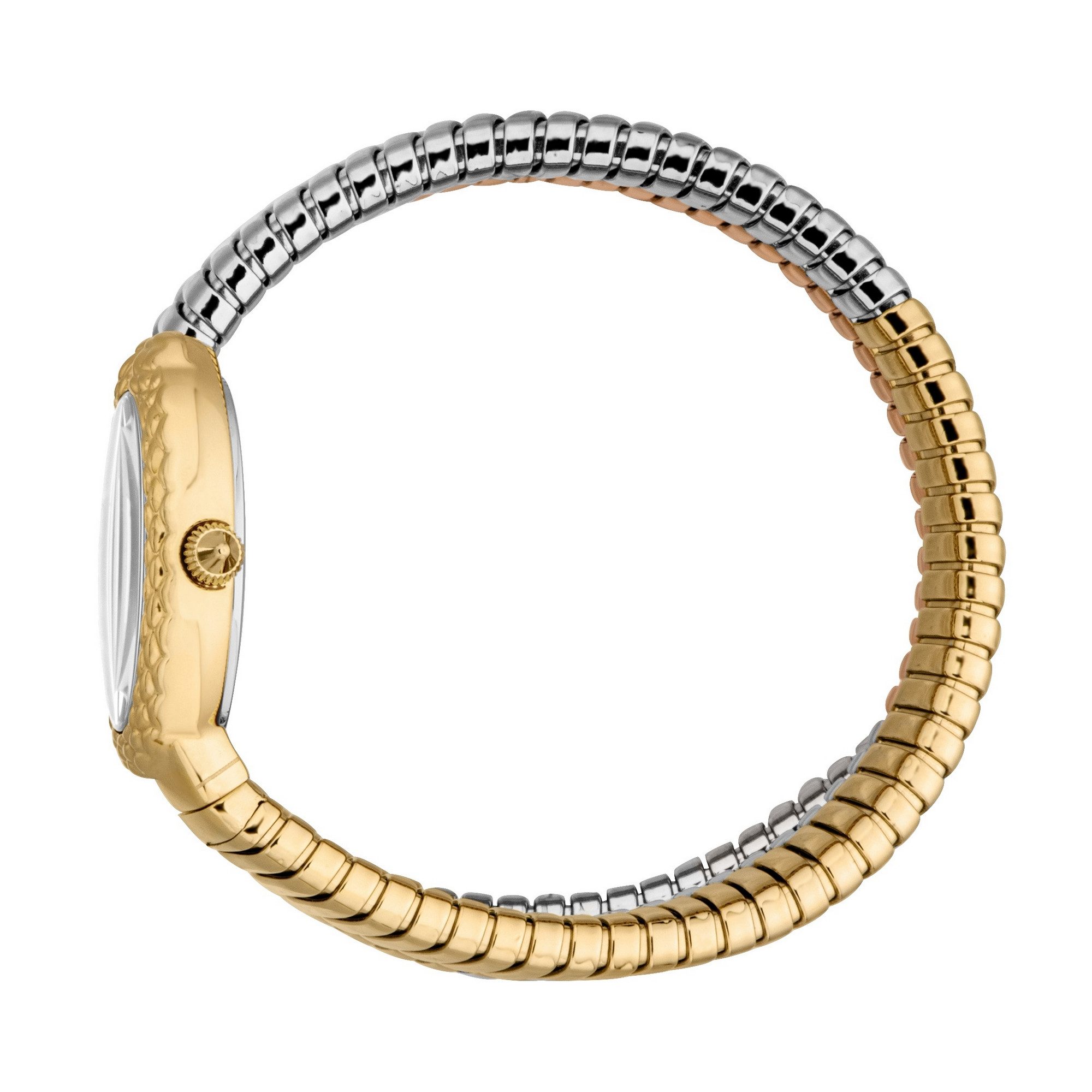 Just Cavalli Time Quarzuhr Signature Snake JC1L391M0065, Armbanduhr, Damenuhr, Edelstahlarmband, analog, Kristallsteine