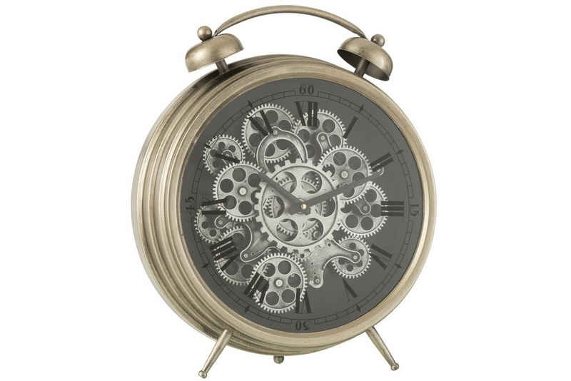 GILDE Dekoobjekt Klassische Eleganz Handgefertigte Uhr mit römischen Ziffern und Metall