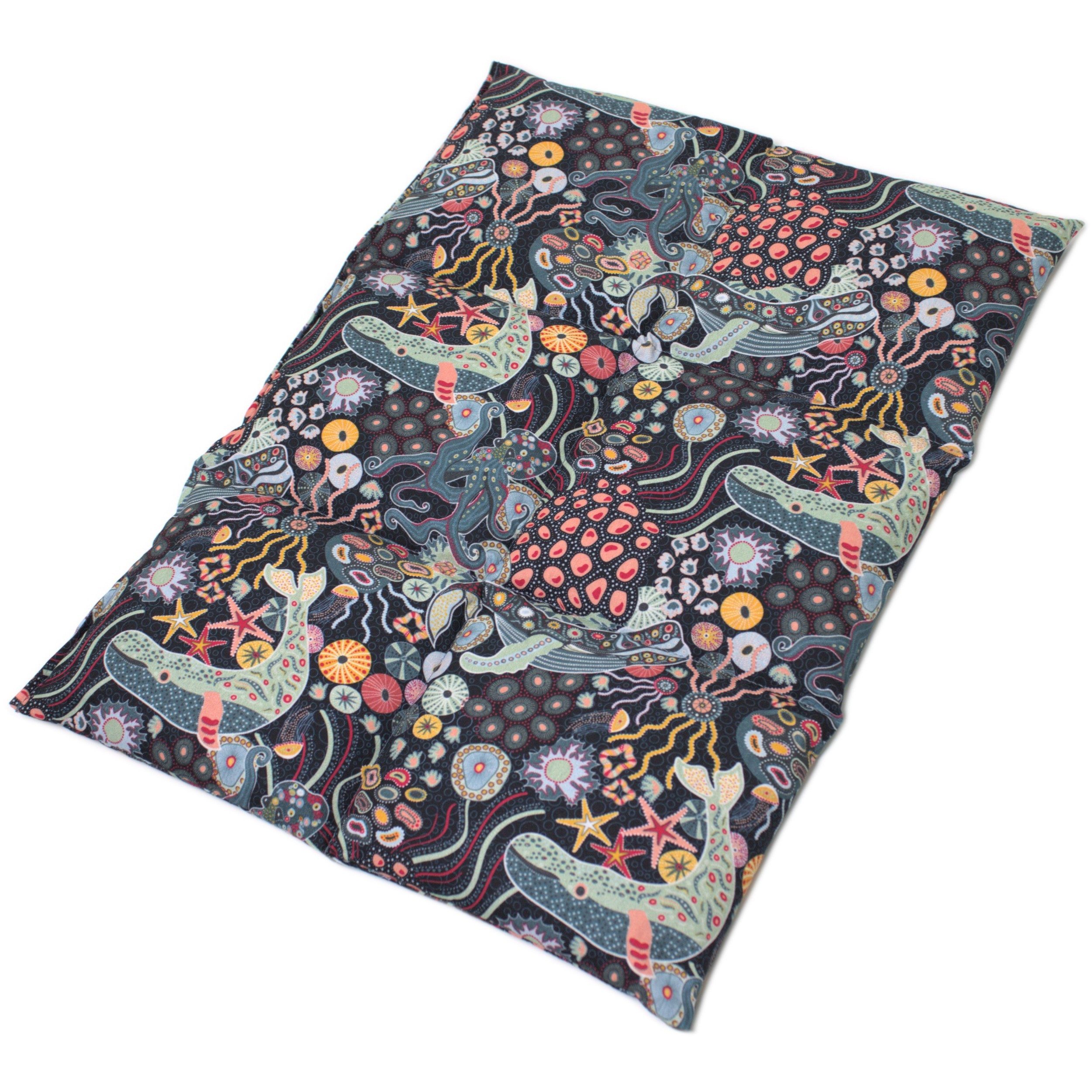 Giraffenland Wärmekissen Bio-Dinkelkissen 6-Kammer 40x30cm Bio Füllung & Bio Stoff Wärmekissen, Baumwolle aus kontrolliert biologischem Anbau