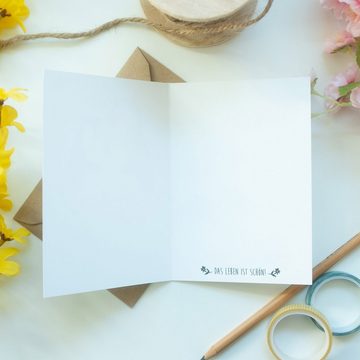 Mr. & Mrs. Panda Grußkarte Fotograf Herz - Weiß - Geschenk, Grußkarte, Karte, Profi Fotograf, Ho, Matte Innenseite