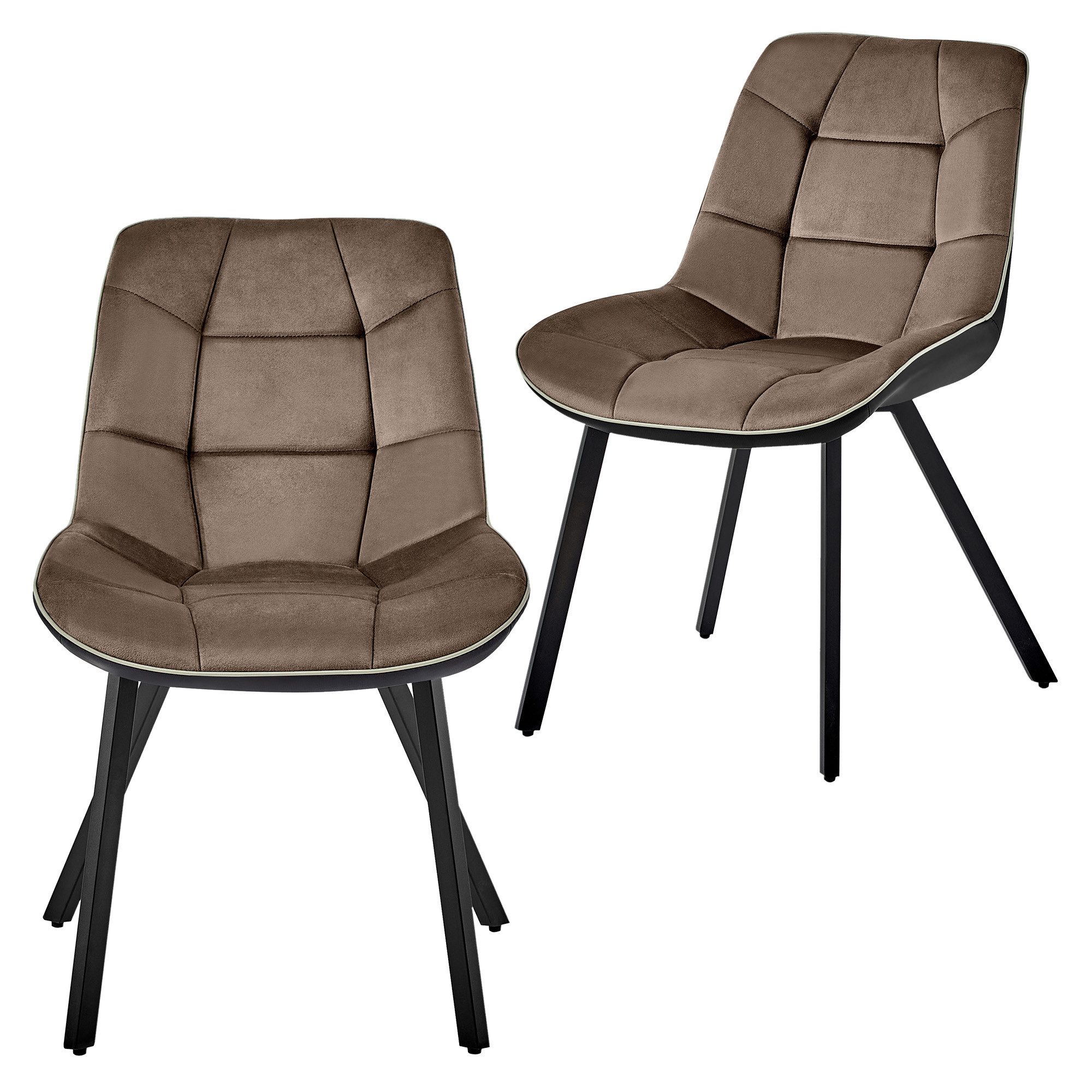 TRISENS Esszimmerstuhl Leonie (Stück, 2 St), Polstersessel mit abgestepptem günstig online kaufen