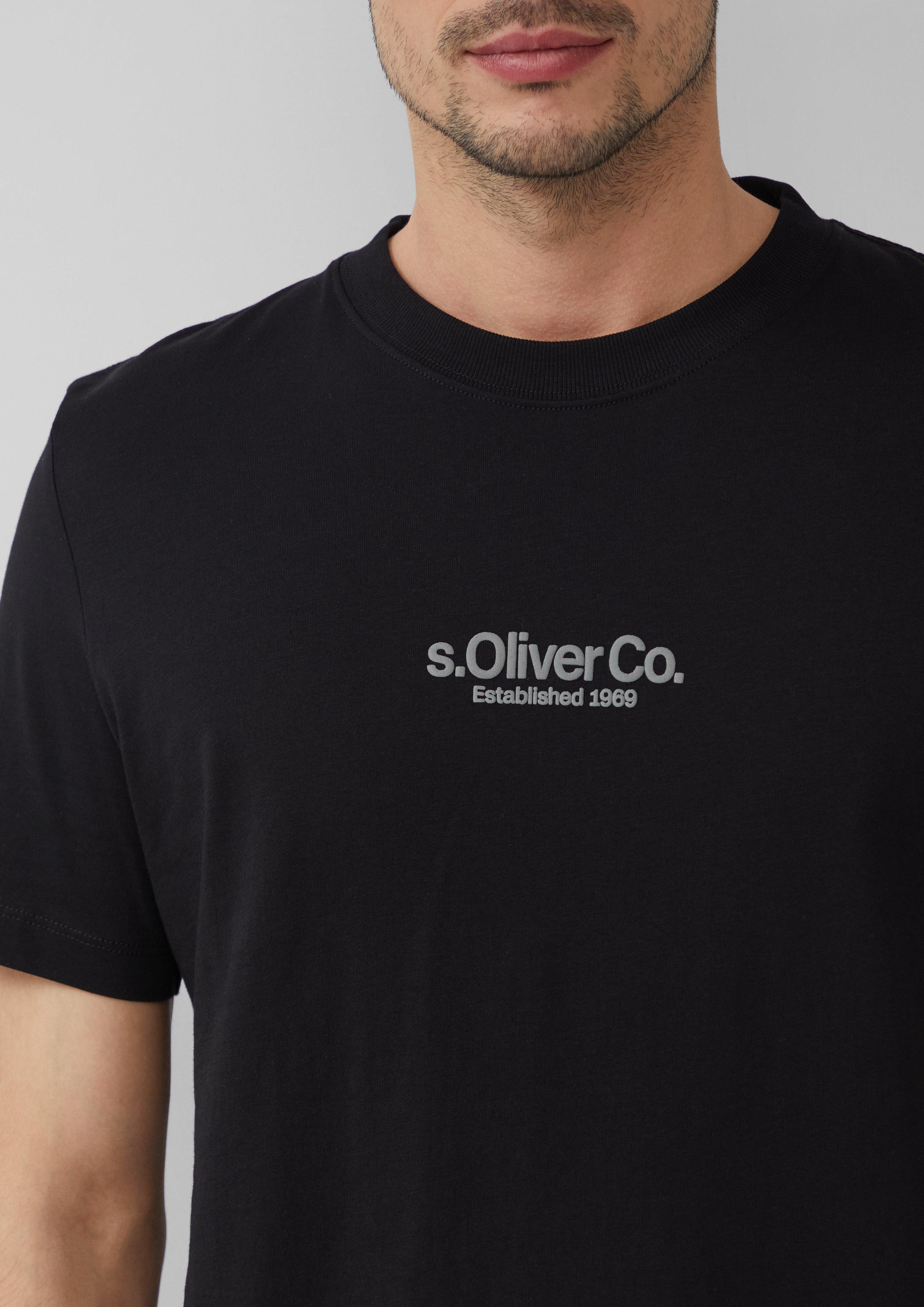 s.Oliver Kurzarmshirt T-Shirt Jersey-T-Shirt mit V-Ausschnitt günstig online kaufen