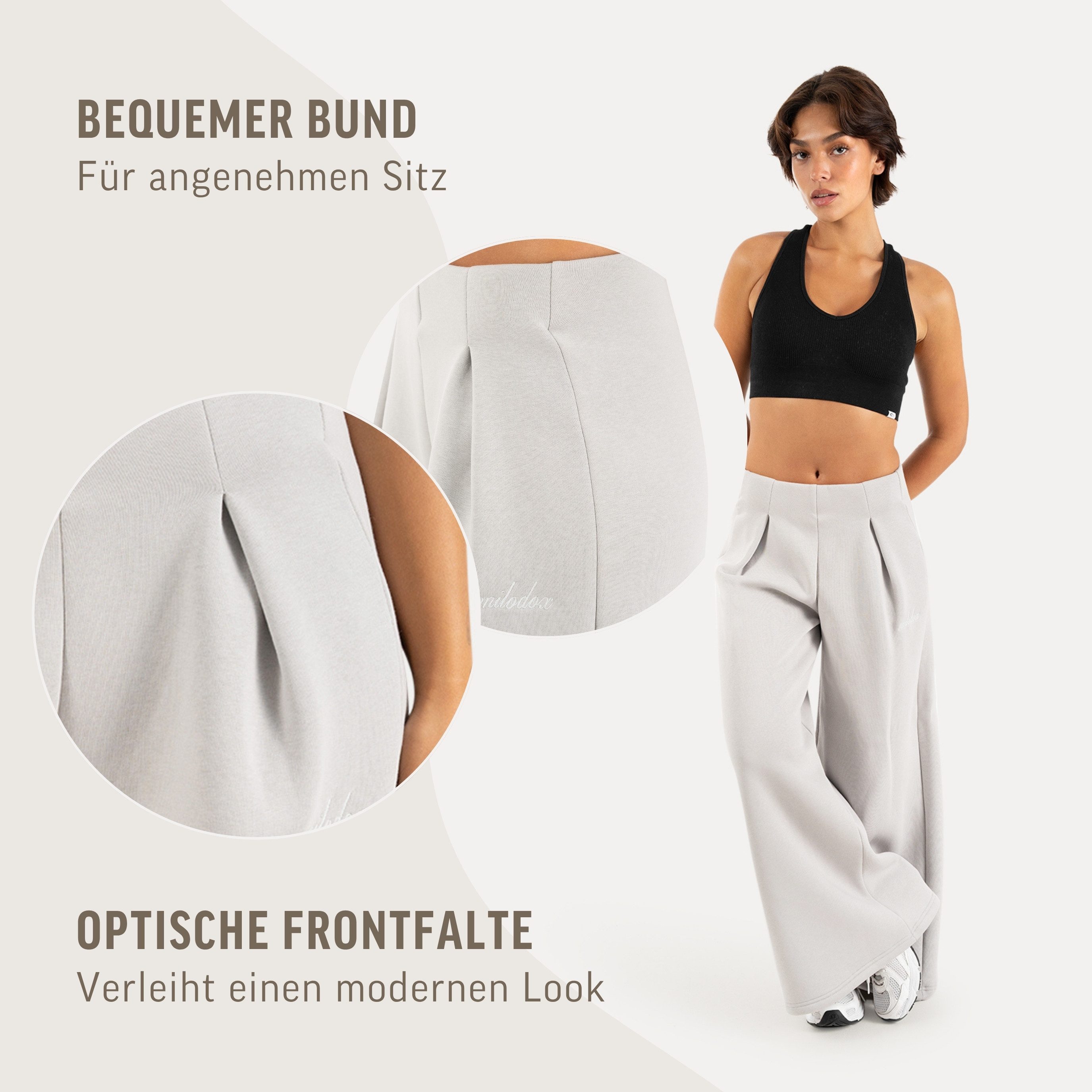 Smilodox Jogginghose Sylva Hose Damen, aus Baumwolle, Loose Fit, Gym & Streetwear Baggy, Komfort, Baumwollmix, weiches Material