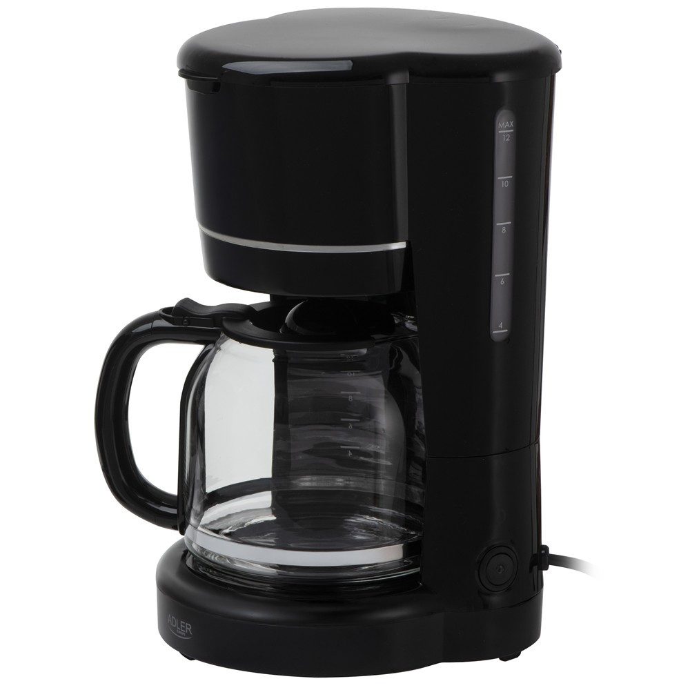 ADLER EUROPE Filterkaffeemaschine AD 4383b, Nylonfilter, Warmhaltefunktion, 1,5 l Glaskanne,Tropf-Stopp