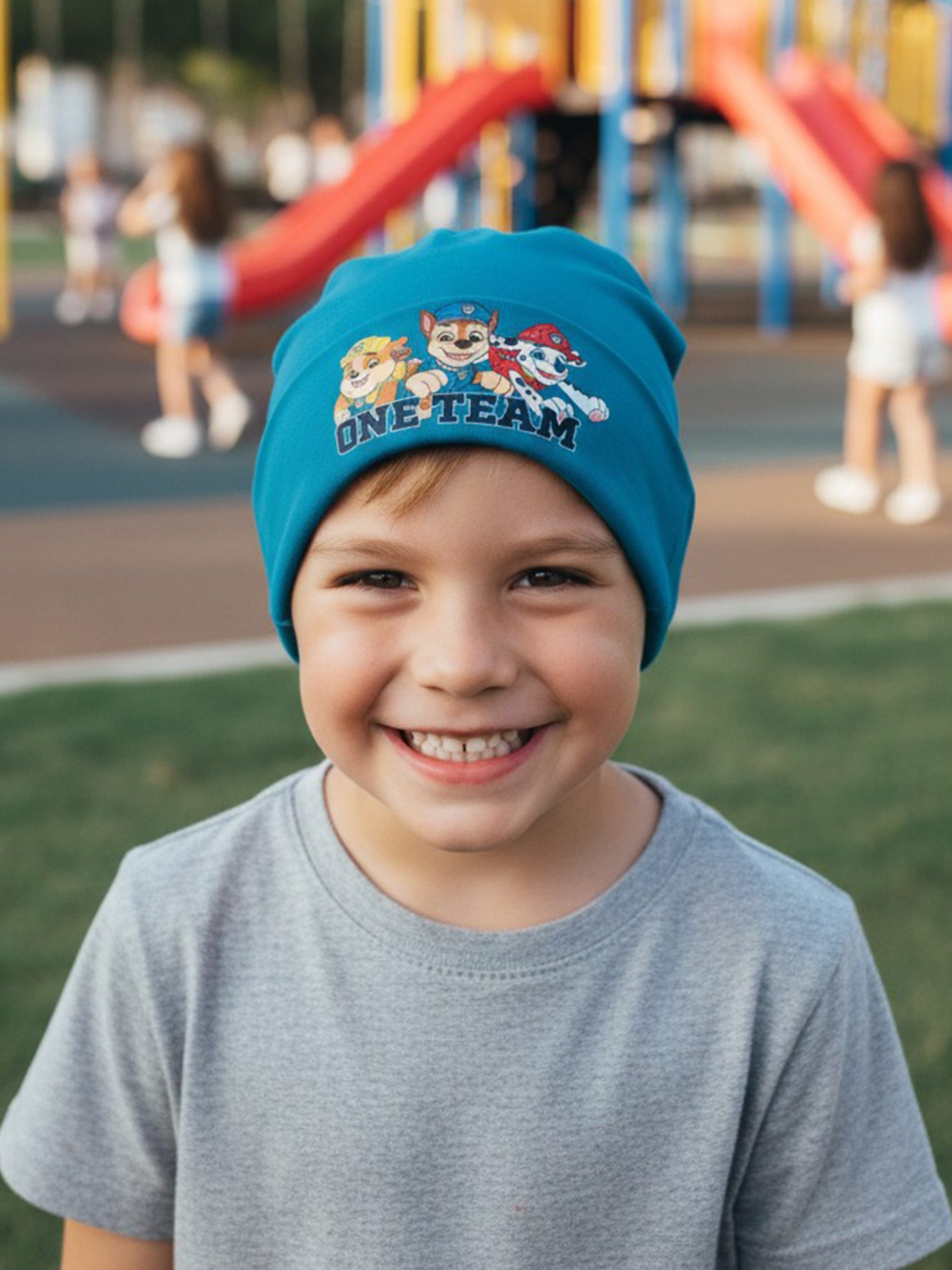 United Labels® Strickmütze Paw Patrol Beanie One Team Übergangsmütze Mütze