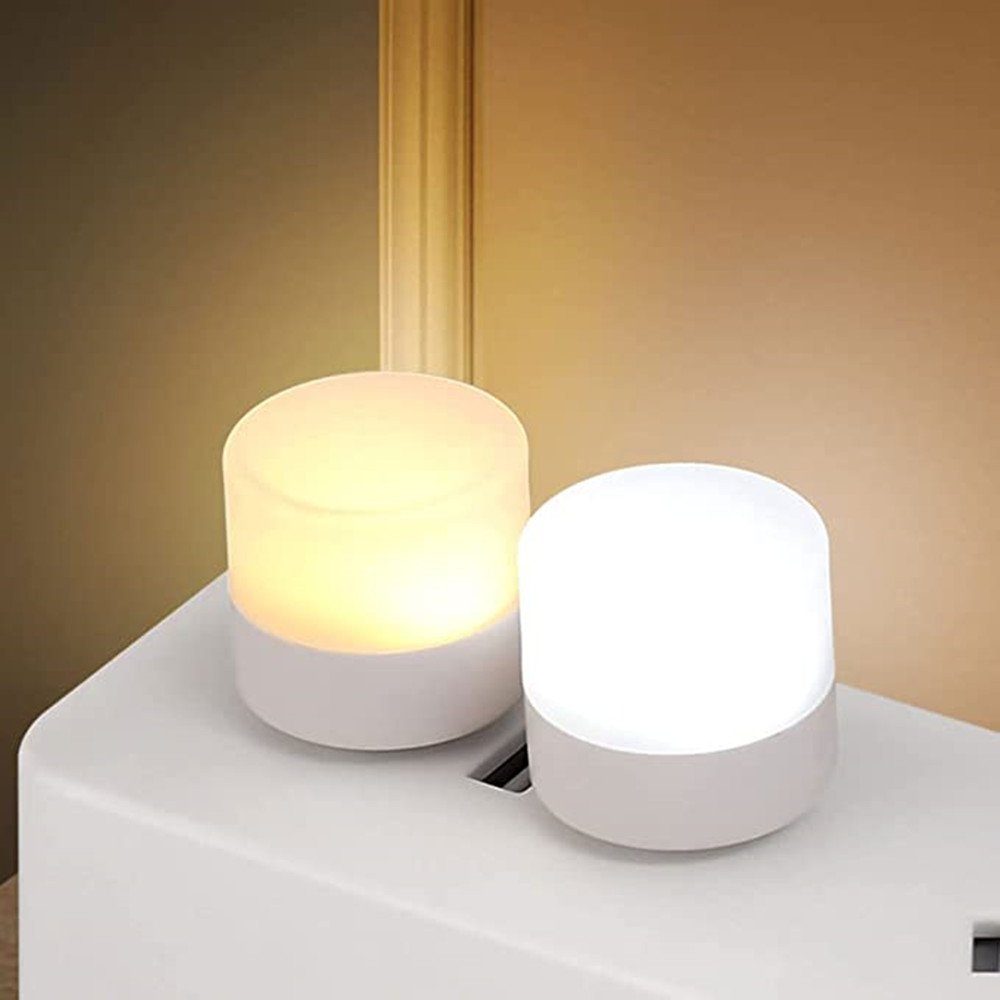 XDOVET Nachtlicht Nachtlichter,USB-Lichter Licht) bei Badezimmer Nacht,(weißes Mini Lichtsensor,Stecker,kompakt, warmweiß für ideal Mini-LED-Lampe,ohne Schlafzimmer