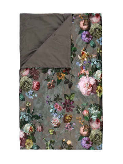 Tagesdecke Fleur, Essenza, aus weichem Samt mit Blumenprint