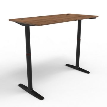 pro.tec Schreibtisch, »Arogno« Höhenverstellbarer Tisch 140 x 60 cm Walnussoptik