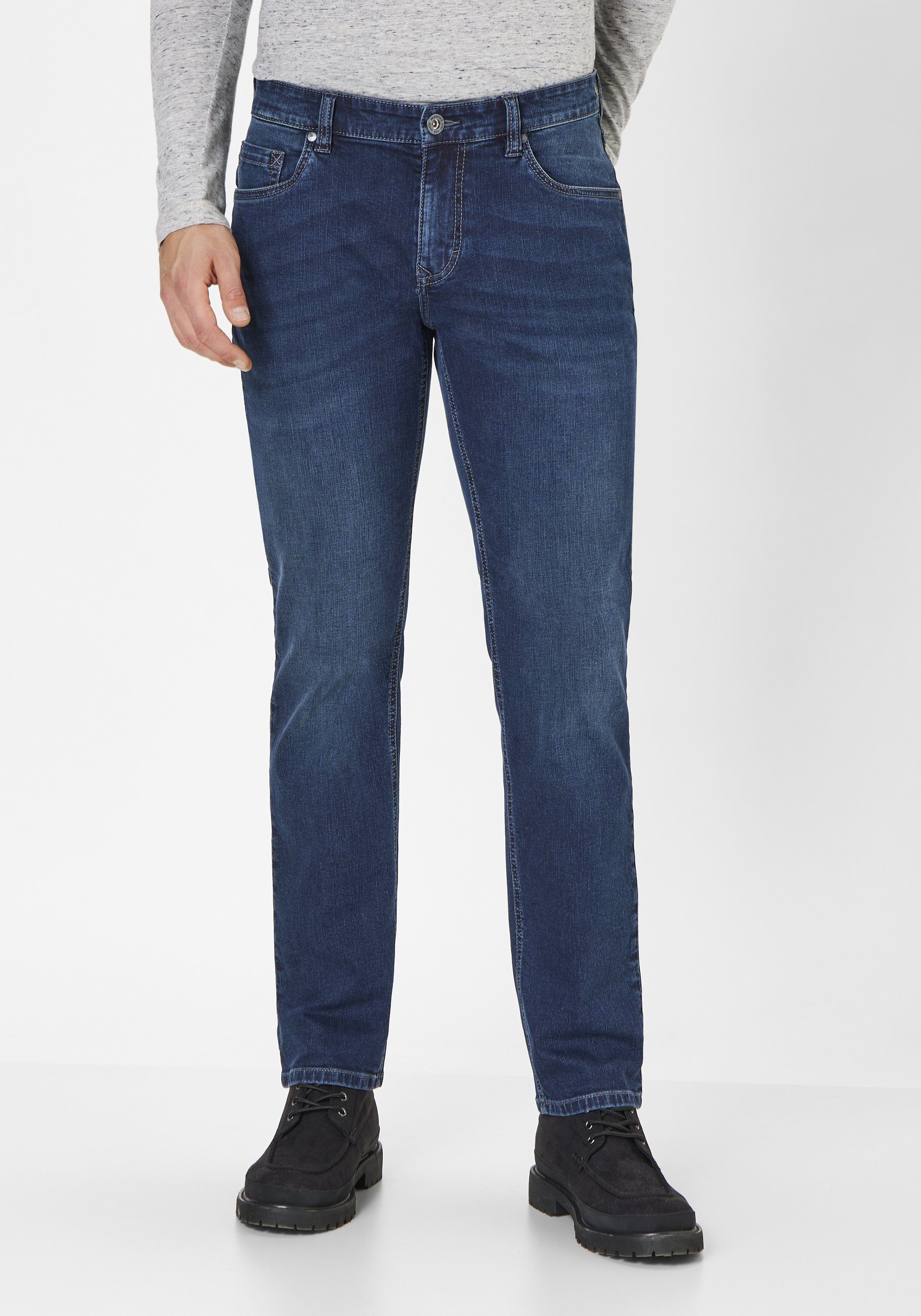 Paddock's Regular-fit-Jeans BEN Regular Straight-Fit 5-Pocket Jeans dark blue vintage wash