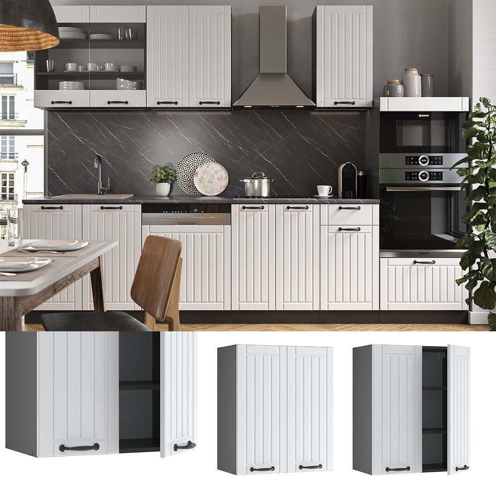 Vicco Hängeschrank Fame-Line, Weiß Landhaus/Anthrazit, 60 günstig online kaufen