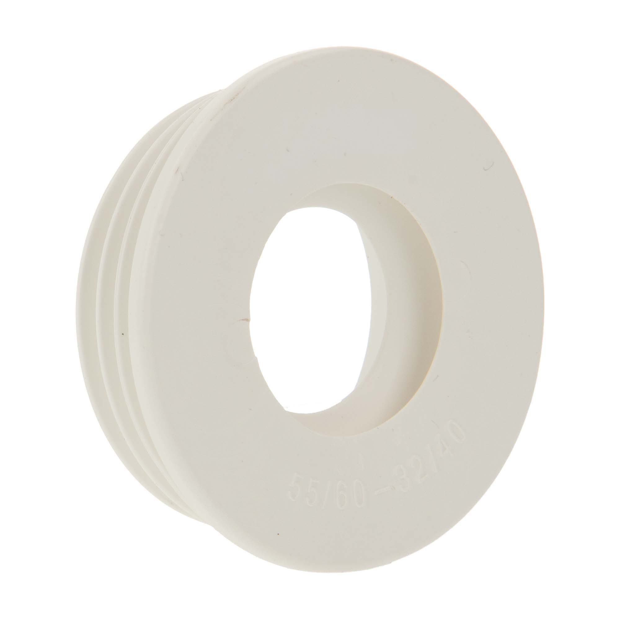 tecuro WC-Anschlussrohr Euro WC-Spülrohrverbinder Ø 55/60 mm für Spülrohr Ø 40 mm
