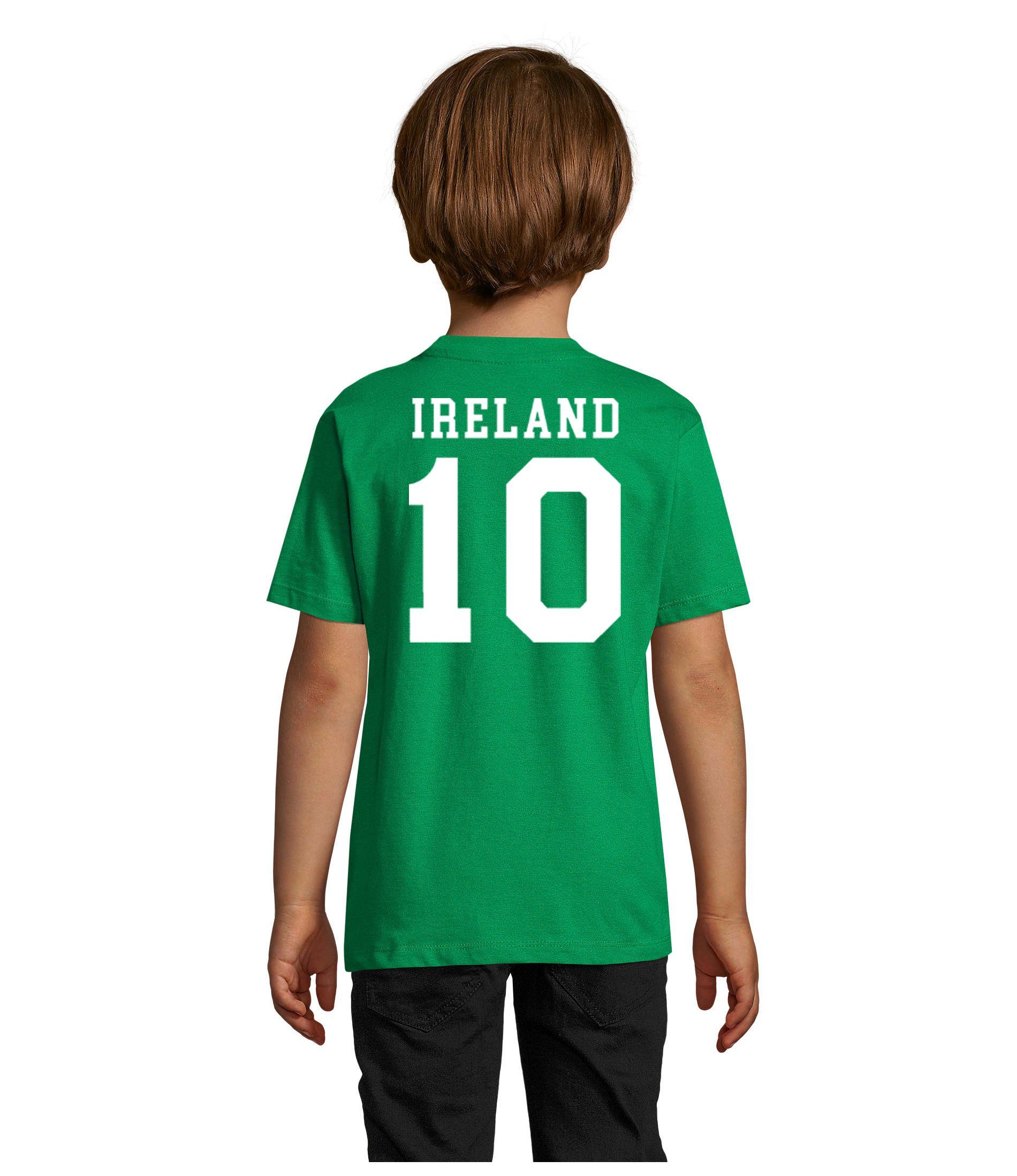& Brownie Blondie Sport Trikot Kinder Weltmeister EM Irland Weiss/Grün Fußball Handball WM T-Shirt