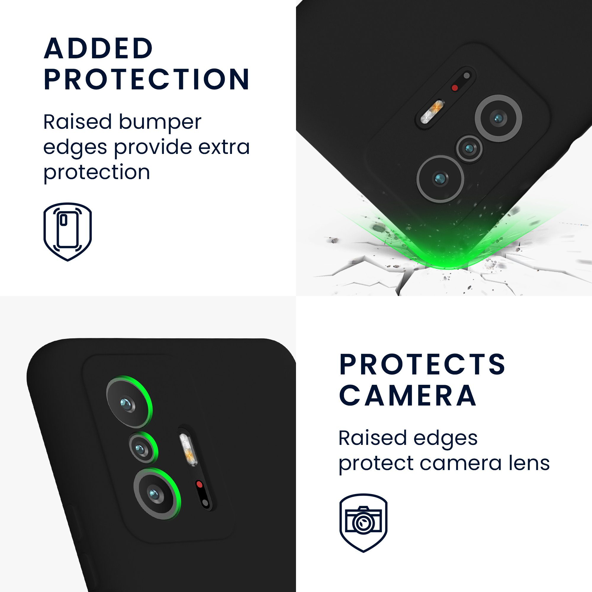 kwmobile Handyhülle Slim Case für Xiaomi 11T / 11T Pro, Hülle Silikon Handy - Handyhülle gummiert