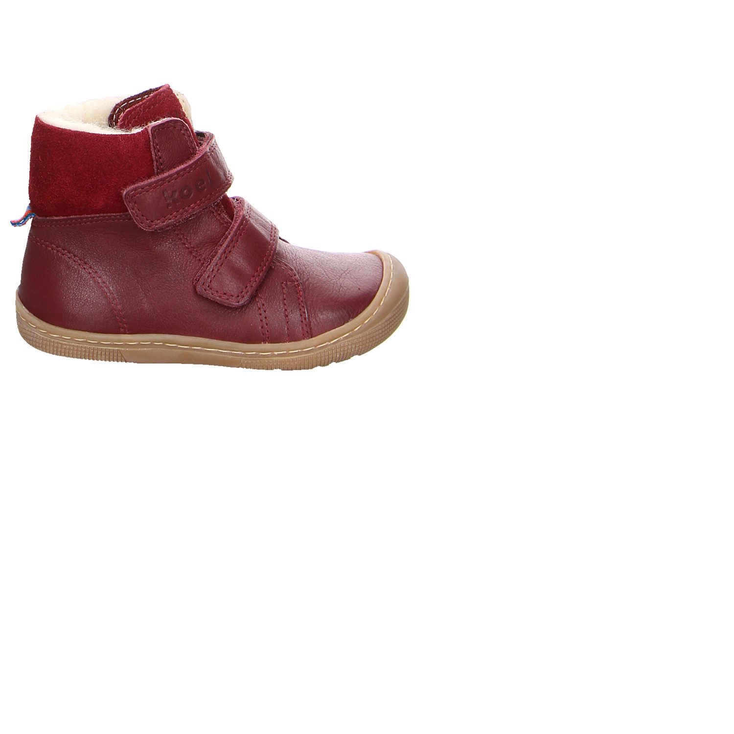 Koel Bot Desp Velcro Leder Barfuß Junge Winter rot Barfußschuh