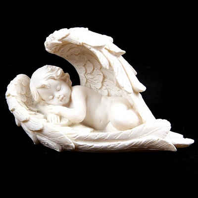 Puckator Engelfigur schlafend, in Flügel geborgen (1 St), Dekofigur aus Resin